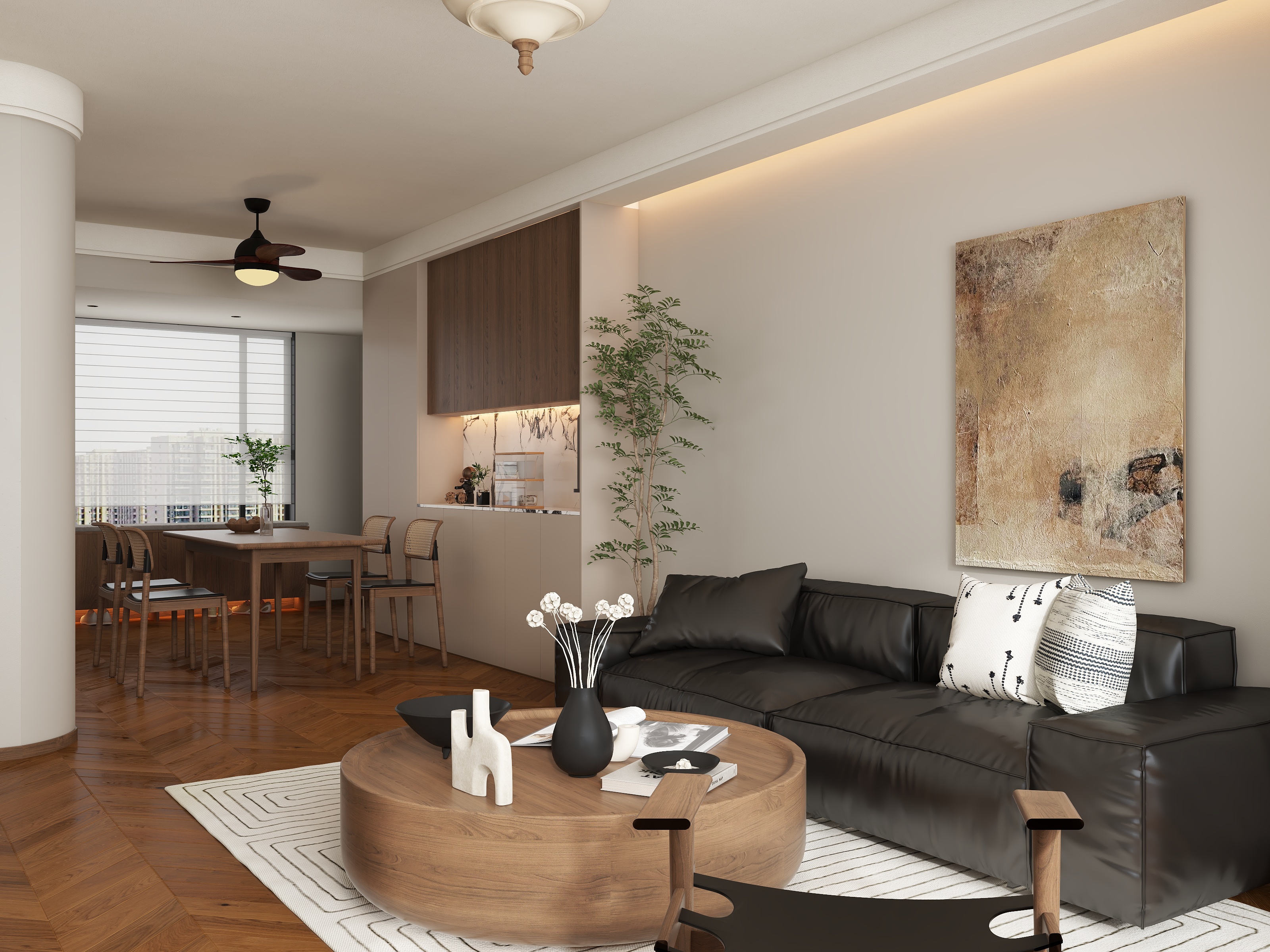 龙创设计工作室-保利城中古风-装修设计方案