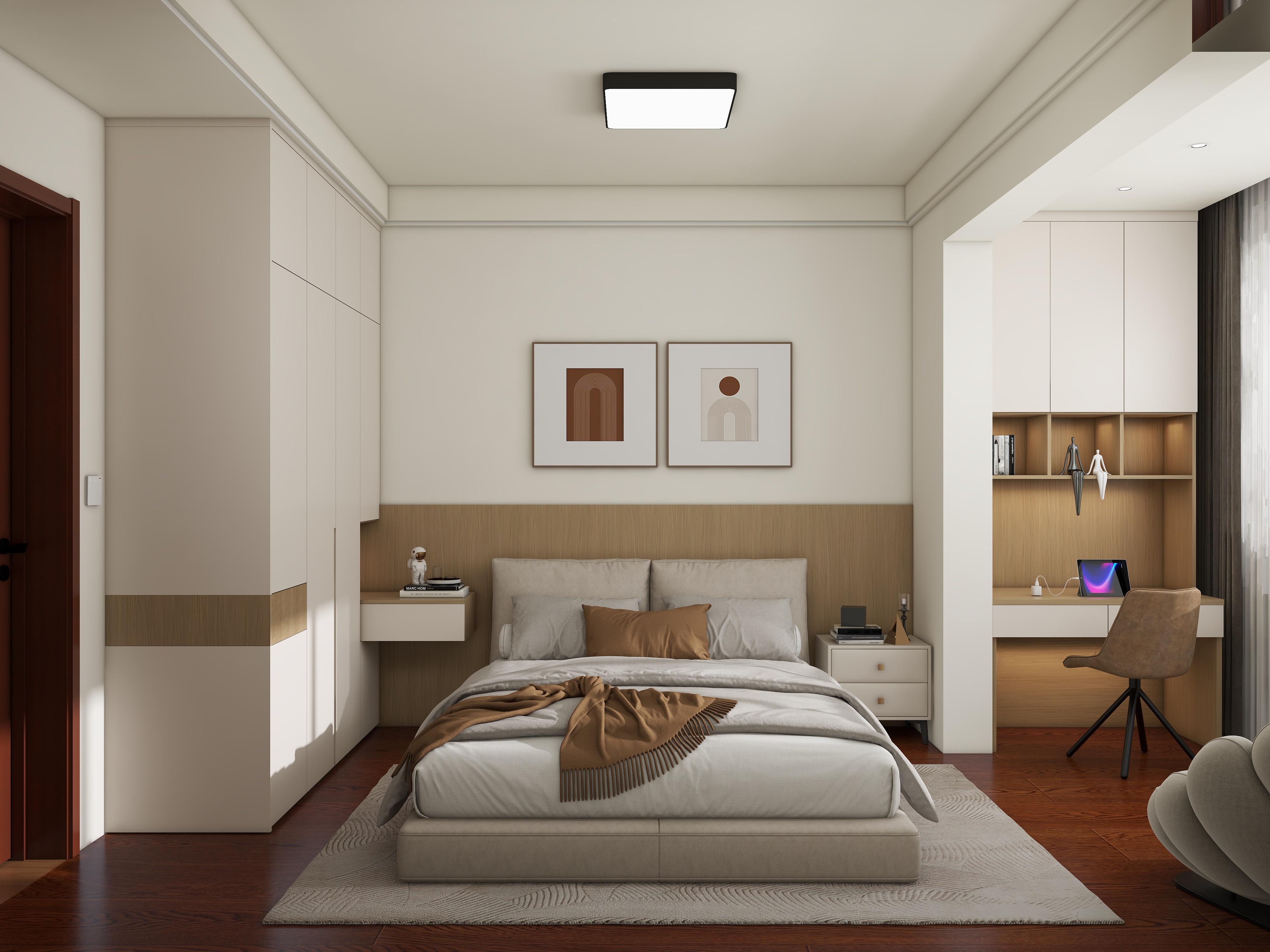 设计师丨艺梵-紫琪山18-2-灯光重改新中式-装修设计方案