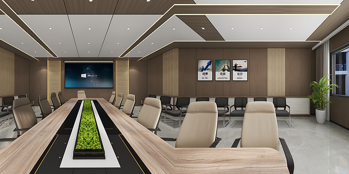 宏柏建材设计师-会议室-装修设计方案