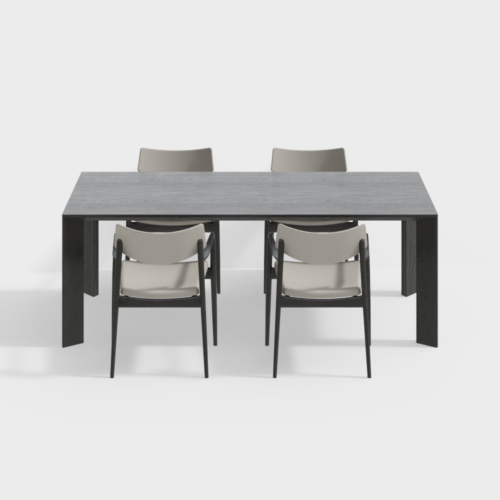 现代客餐厅餐桌组合