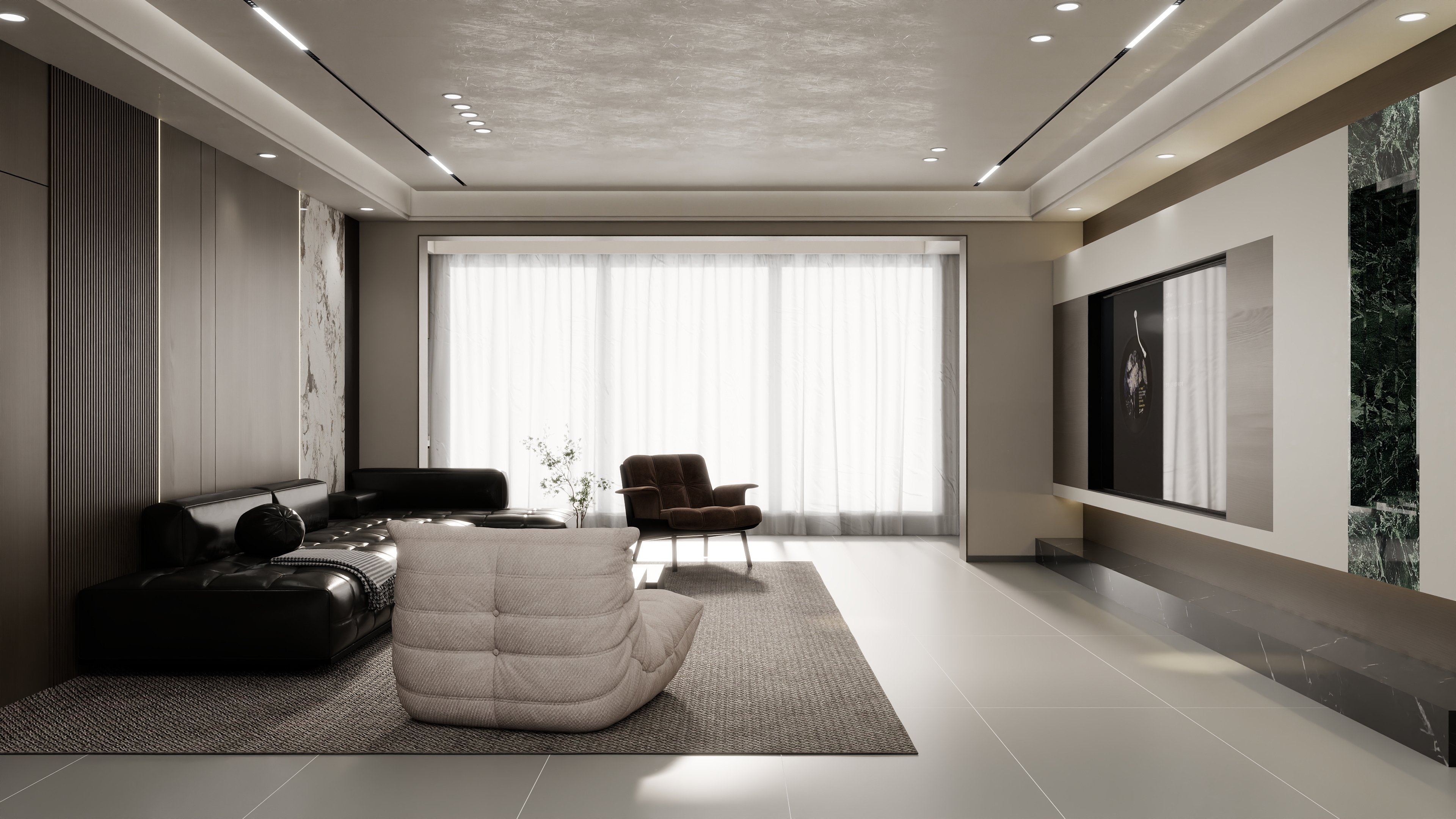 壹诺设计工作室-134㎡4室-现代简约-装修设计方案