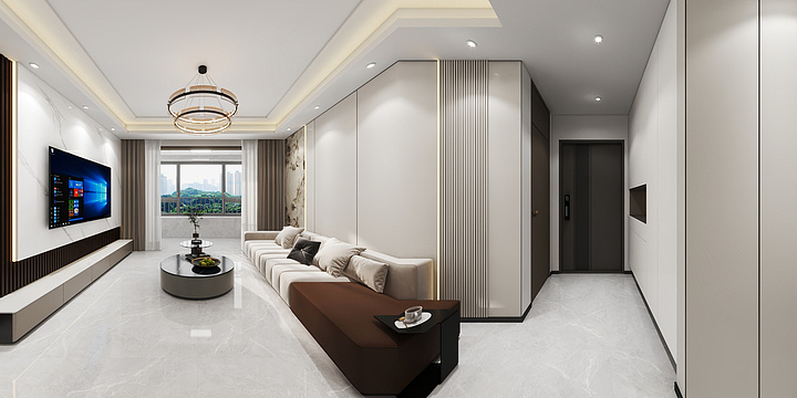 宏柏建材设计师-现代客餐厅设计-装修设计方案