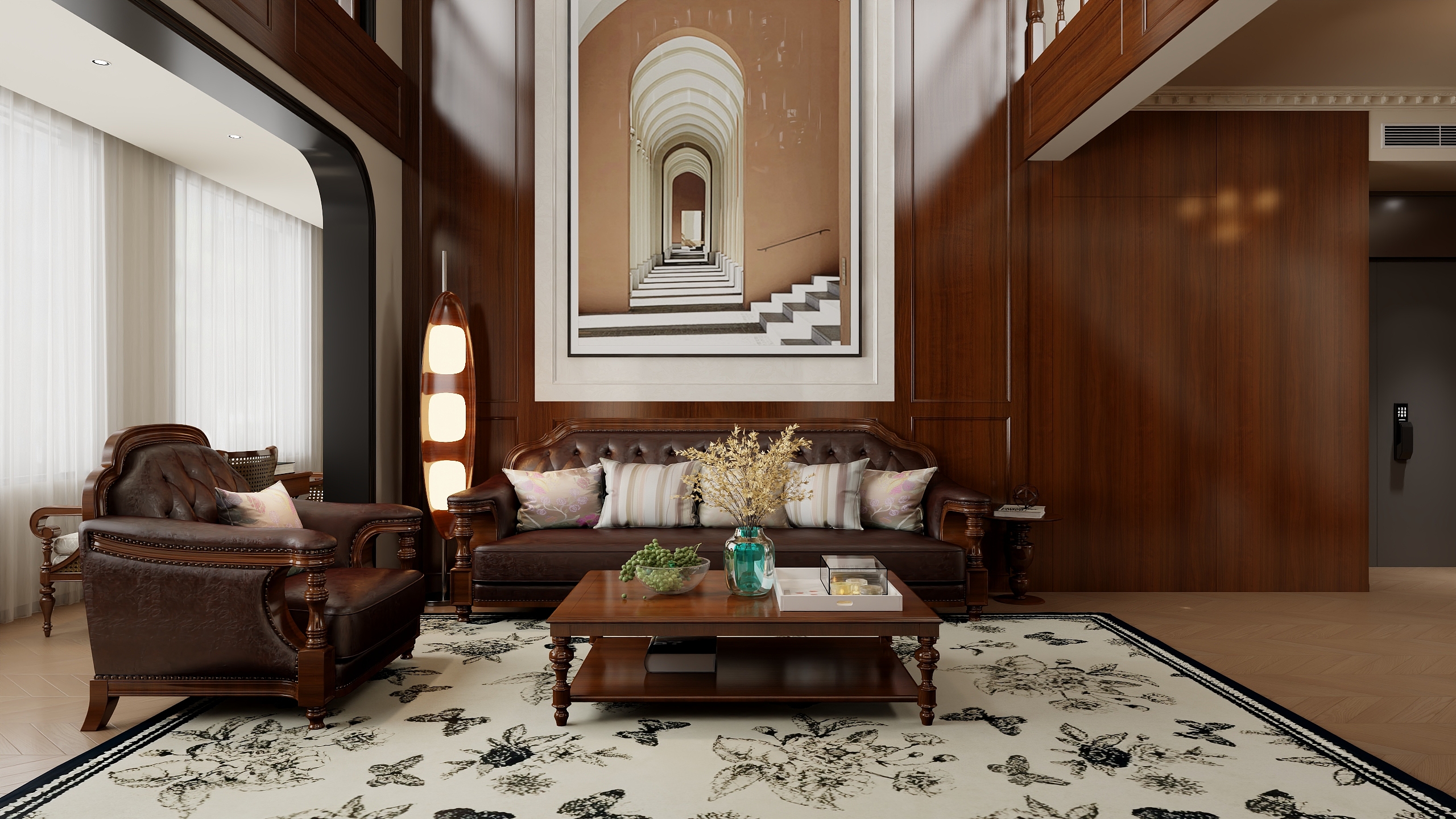 不ai画图-三层美式大别墅装修效果图