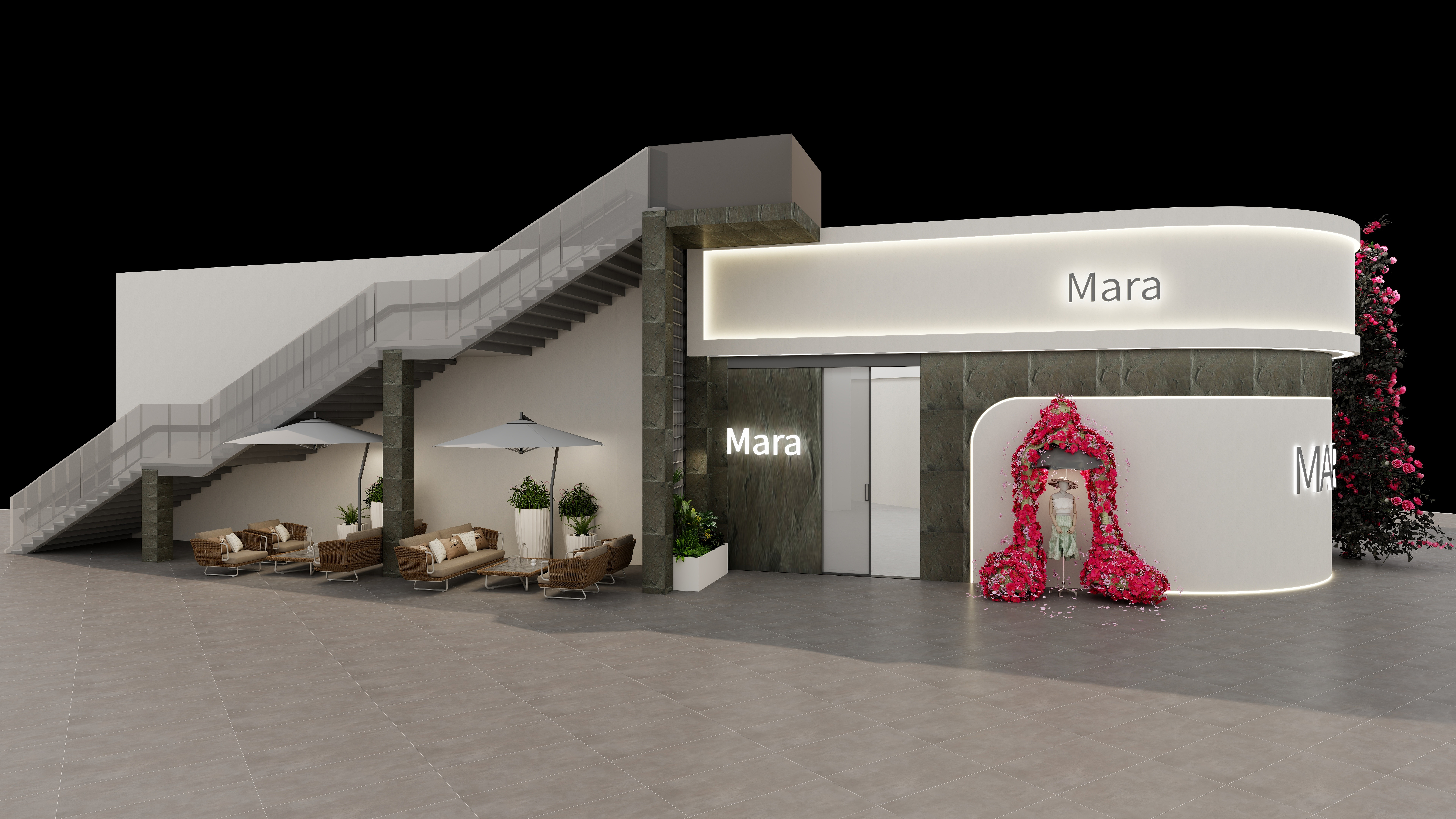 仟寻设计工作室-MARA服装店门头-装修设计方案