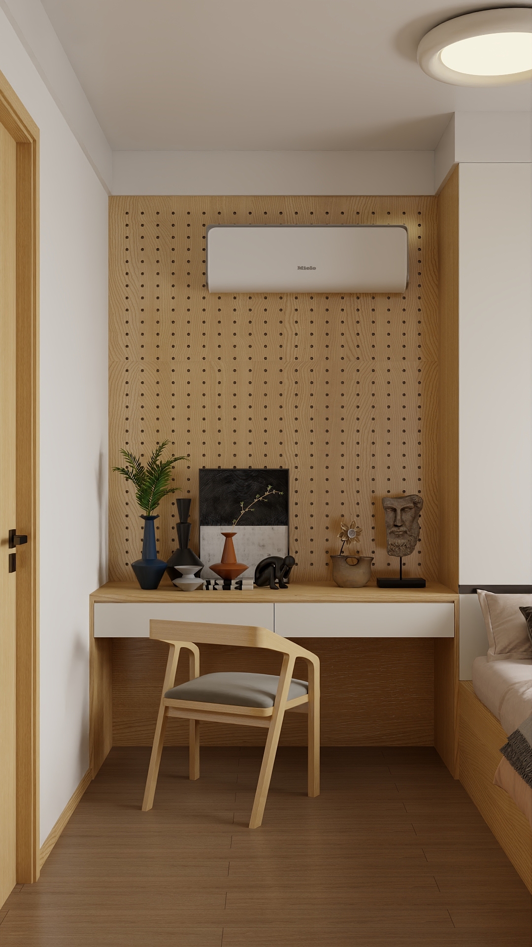 吴爽-100m²原木简约风格设计装修效果图