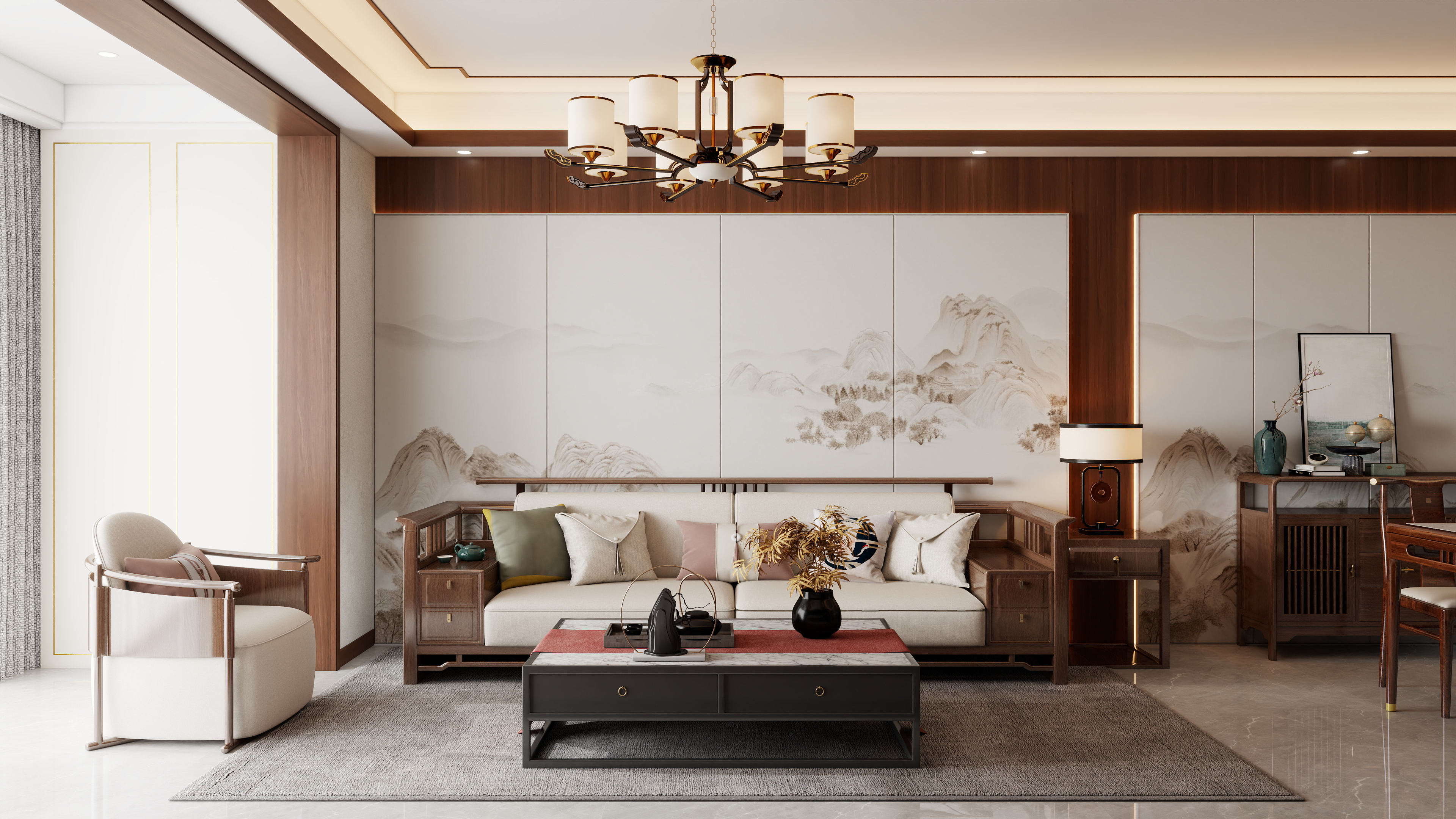 有点设计事务所-中昂祥云府93㎡装修效果图