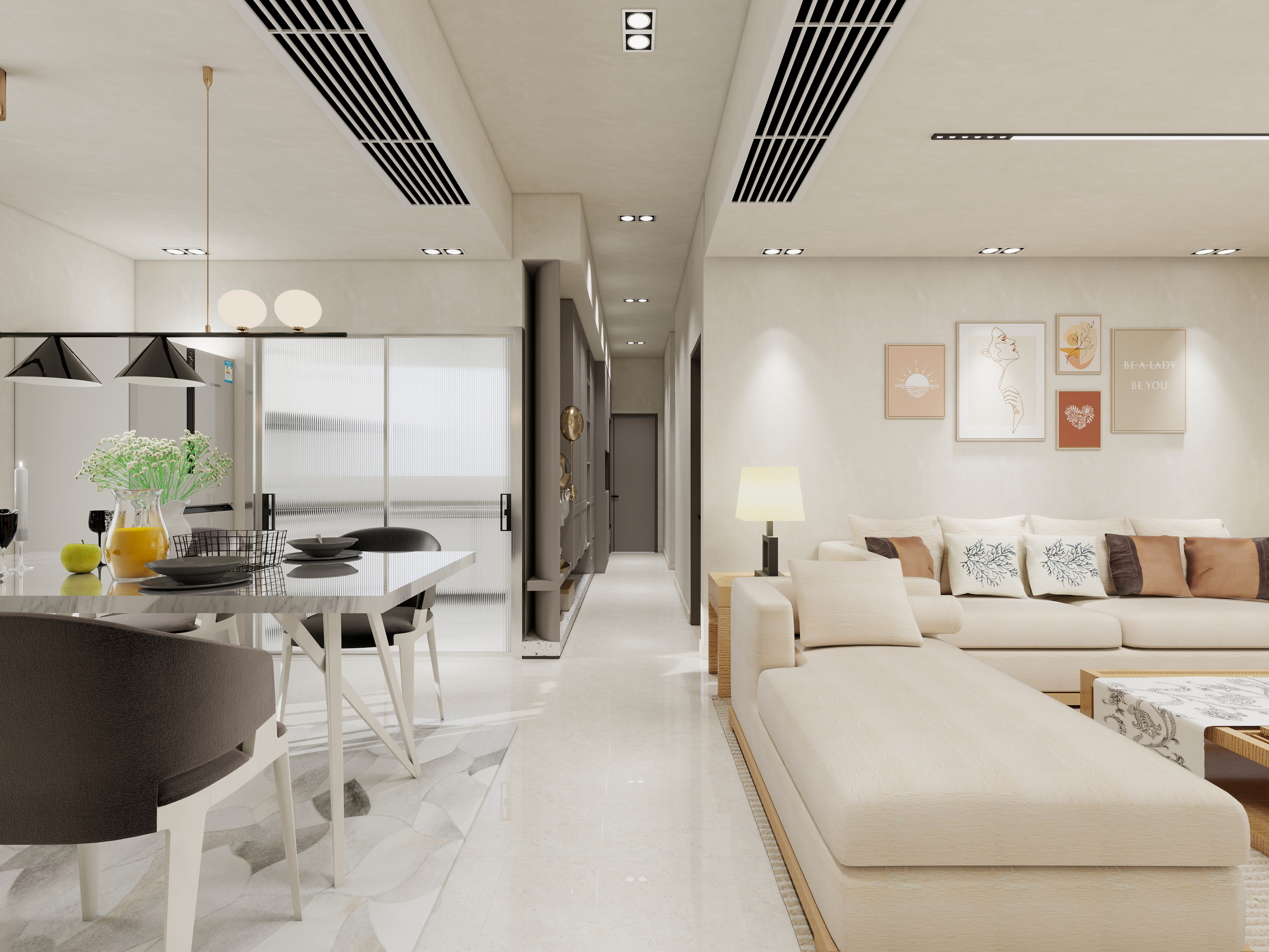 Luxus雷克瑟思艺术涂料小陈-中海源境127㎡4室装修效果图