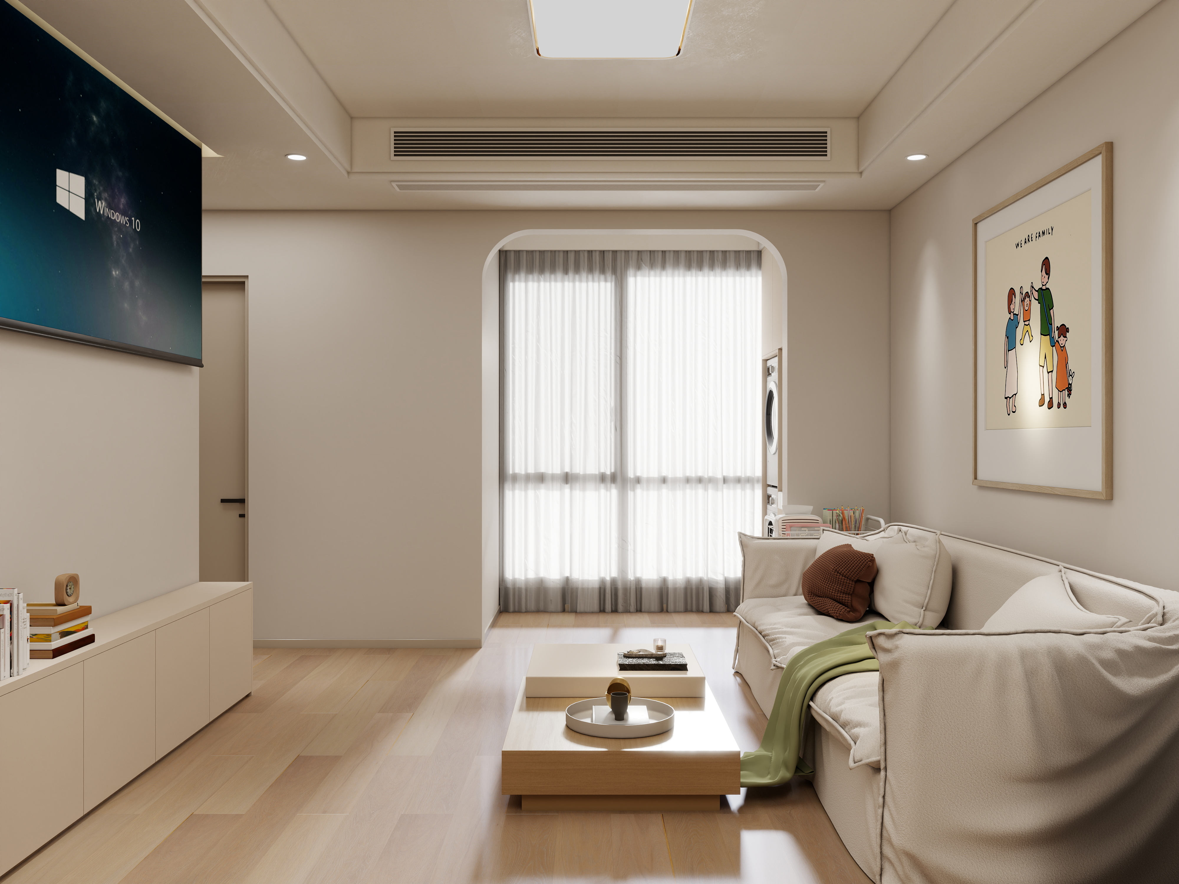 壹诺设计工作室-72㎡2室-奶油风 装修效果图