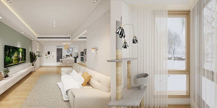 设计阿敏-海德公园81㎡1室-装修设计方案