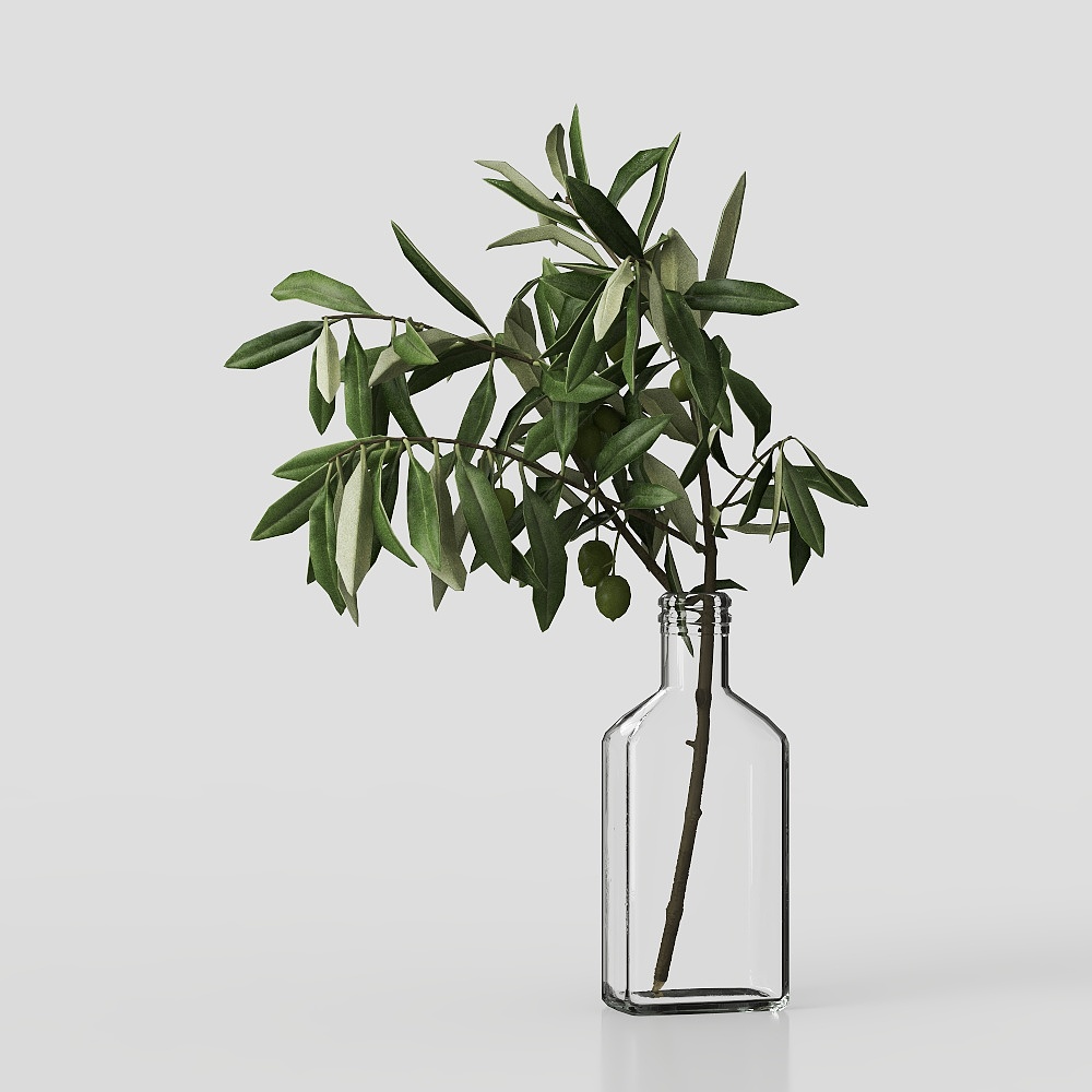 玻璃绿植摆件3D模型