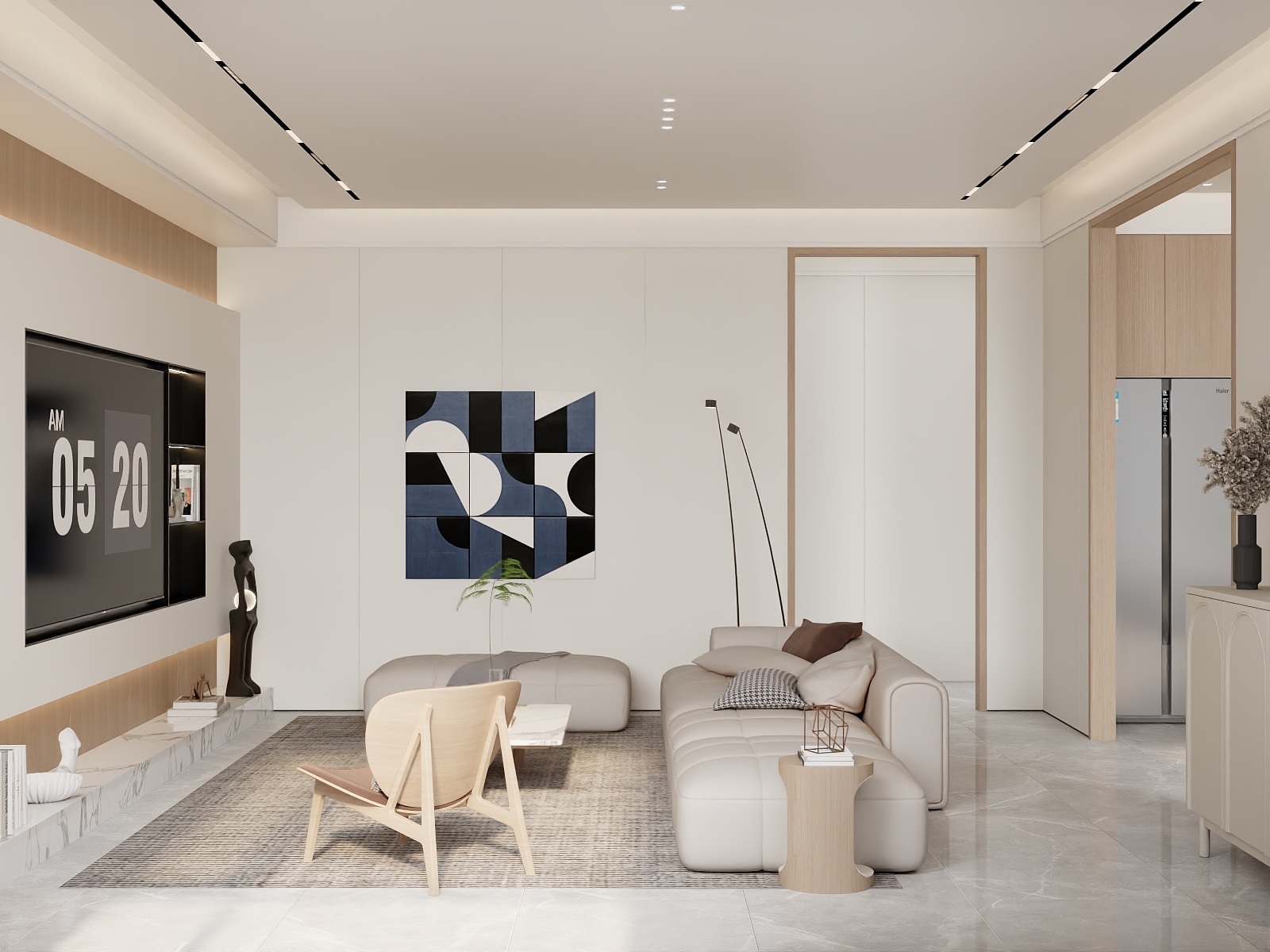 吴爽-294m²原木简约风格设计装修效果图