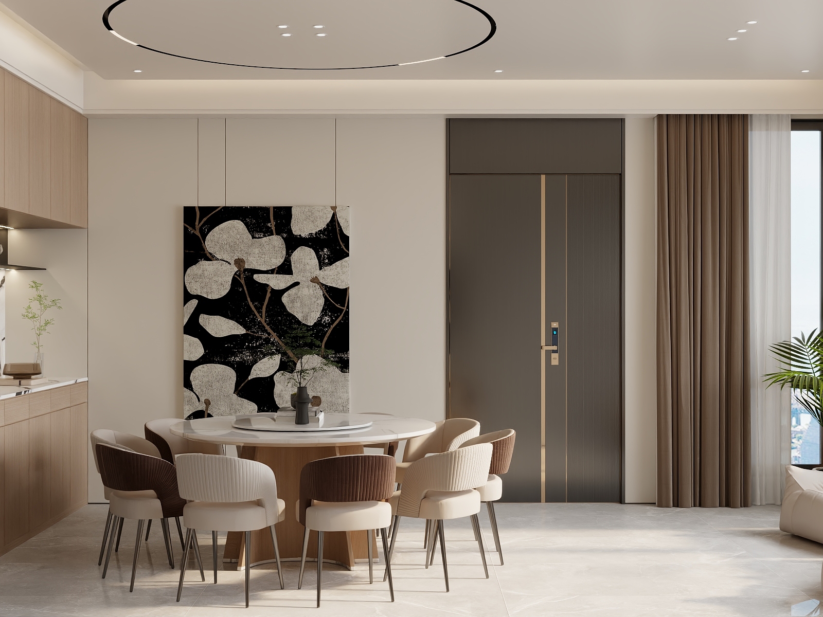 吴爽-294m²原木简约风格设计装修效果图