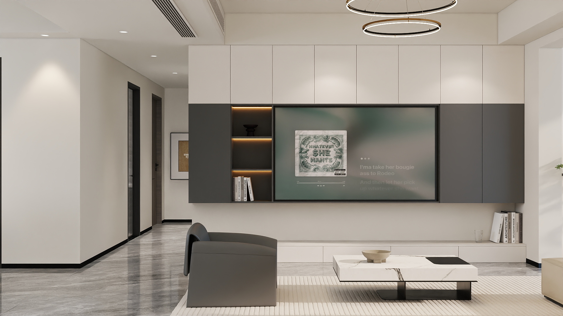 吴爽-130m²现代简约风格设计装修效果图