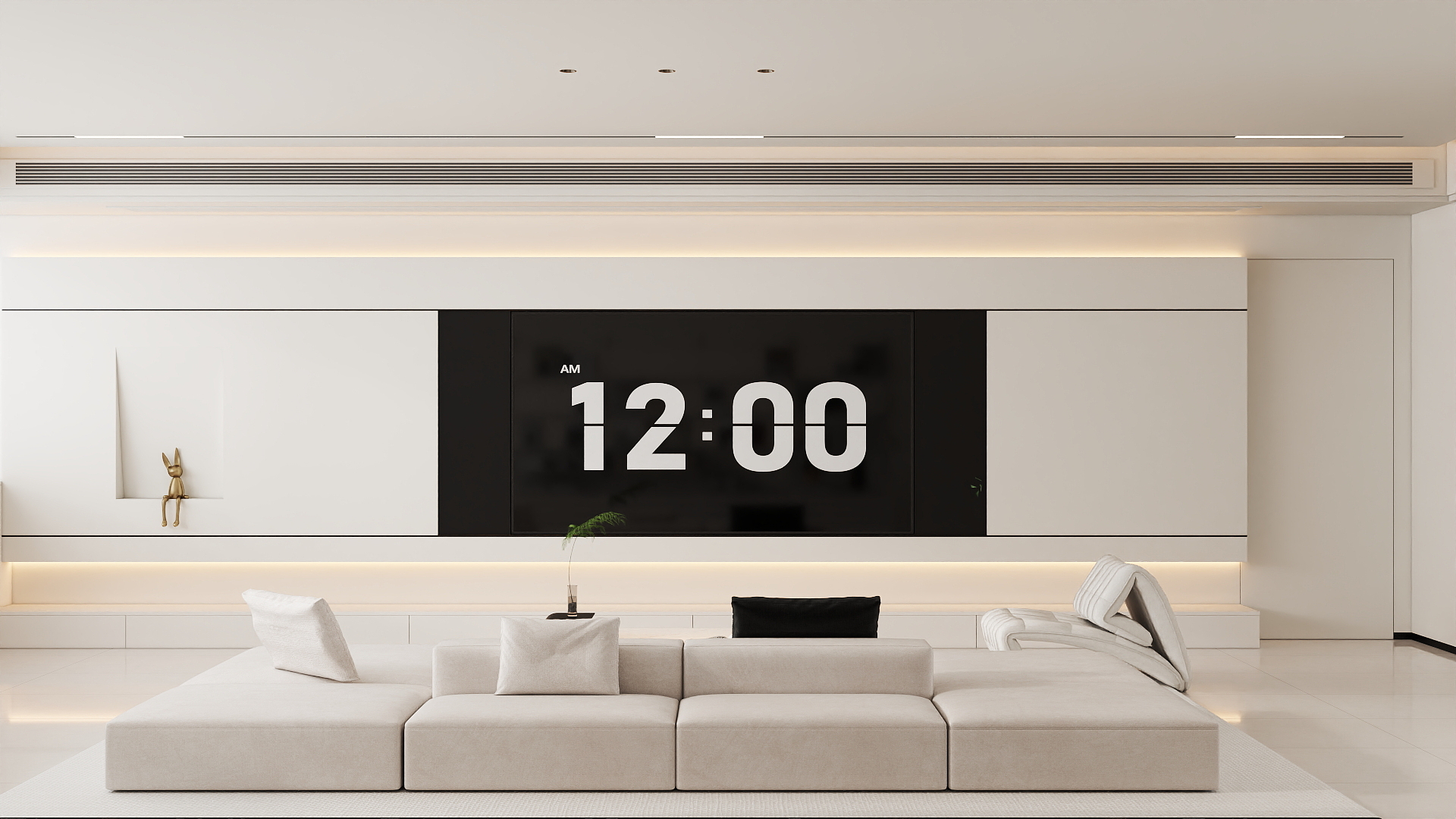 吴爽-123m²极简简约风格设计装修效果图