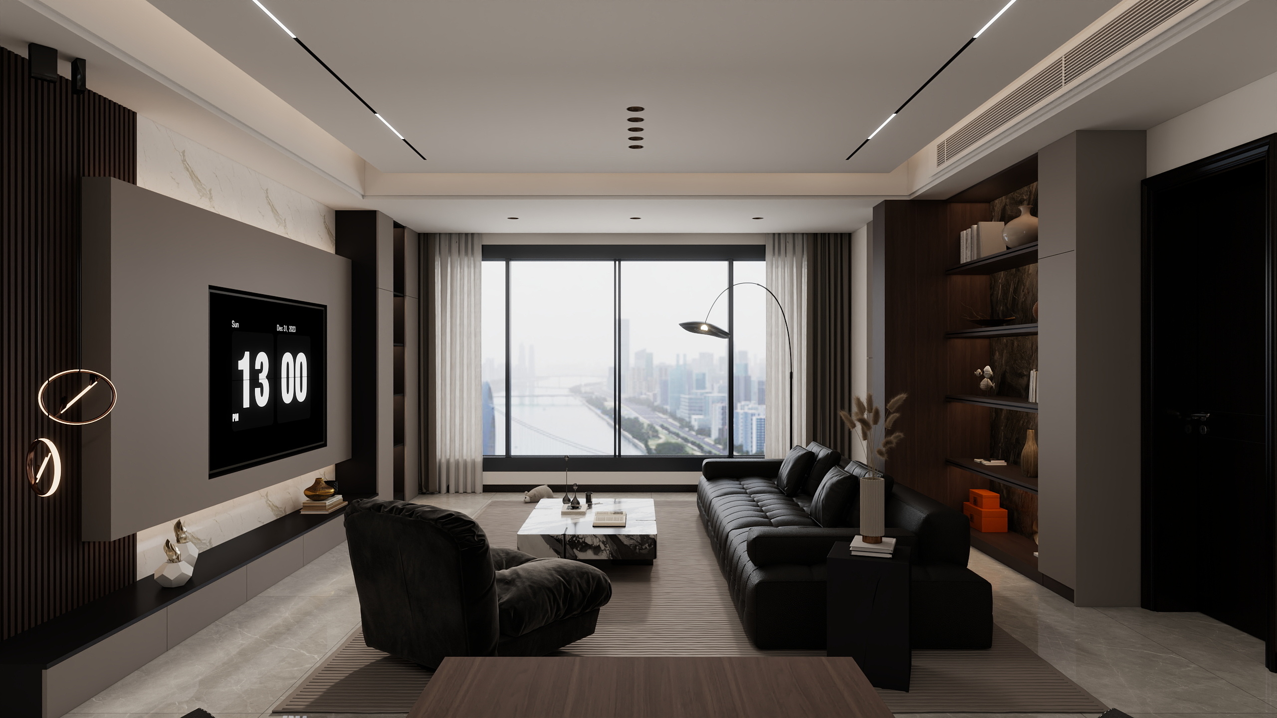 包含戒-意式极简风165m²三室装修效果图