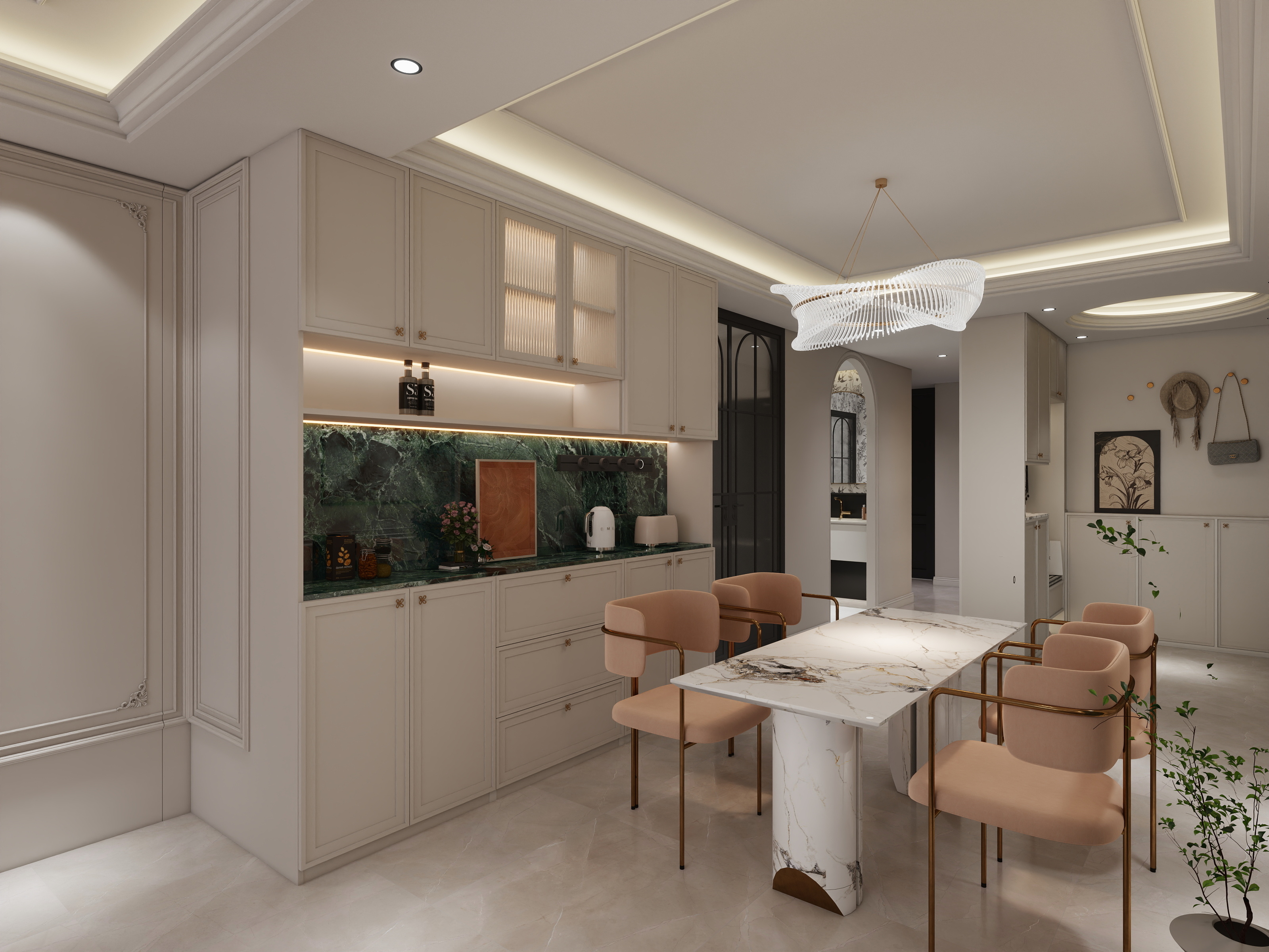 木子r空间设计-163A4室-法式装修效果图