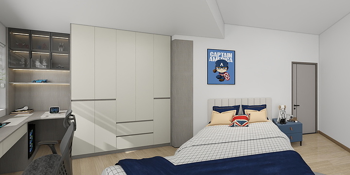 千年舟衣柜名匠壹号定制-蓝光雍和园6栋1单元1604-装修设计方案