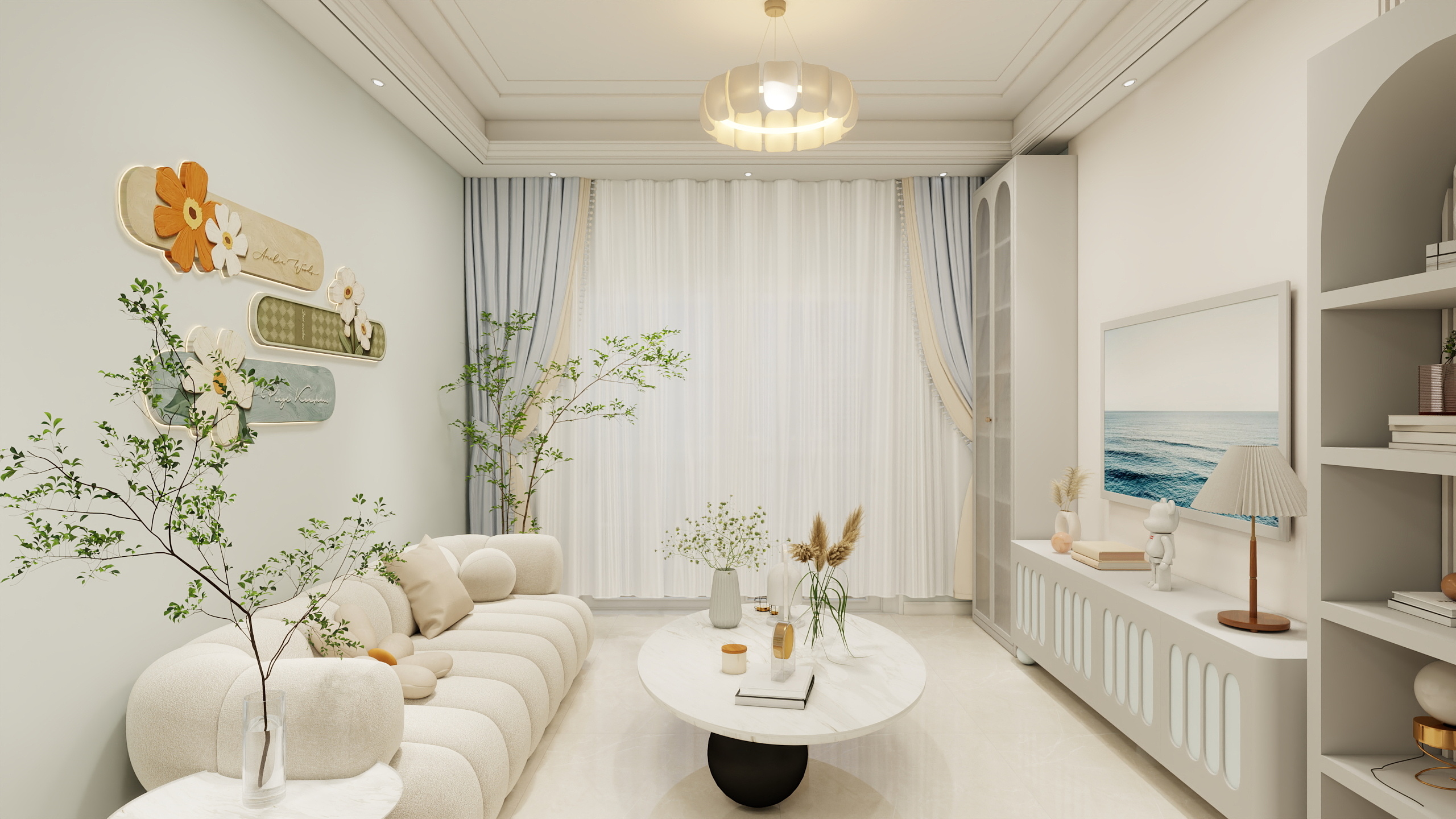 芷小怡-奶油风居住空间·88㎡3室-装修设计方案