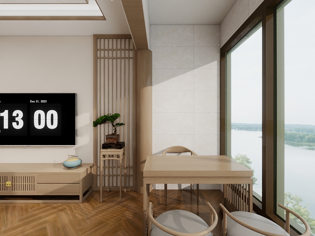 全家室内效果图表现-和平里西区18#1-1701室-装修设计方案