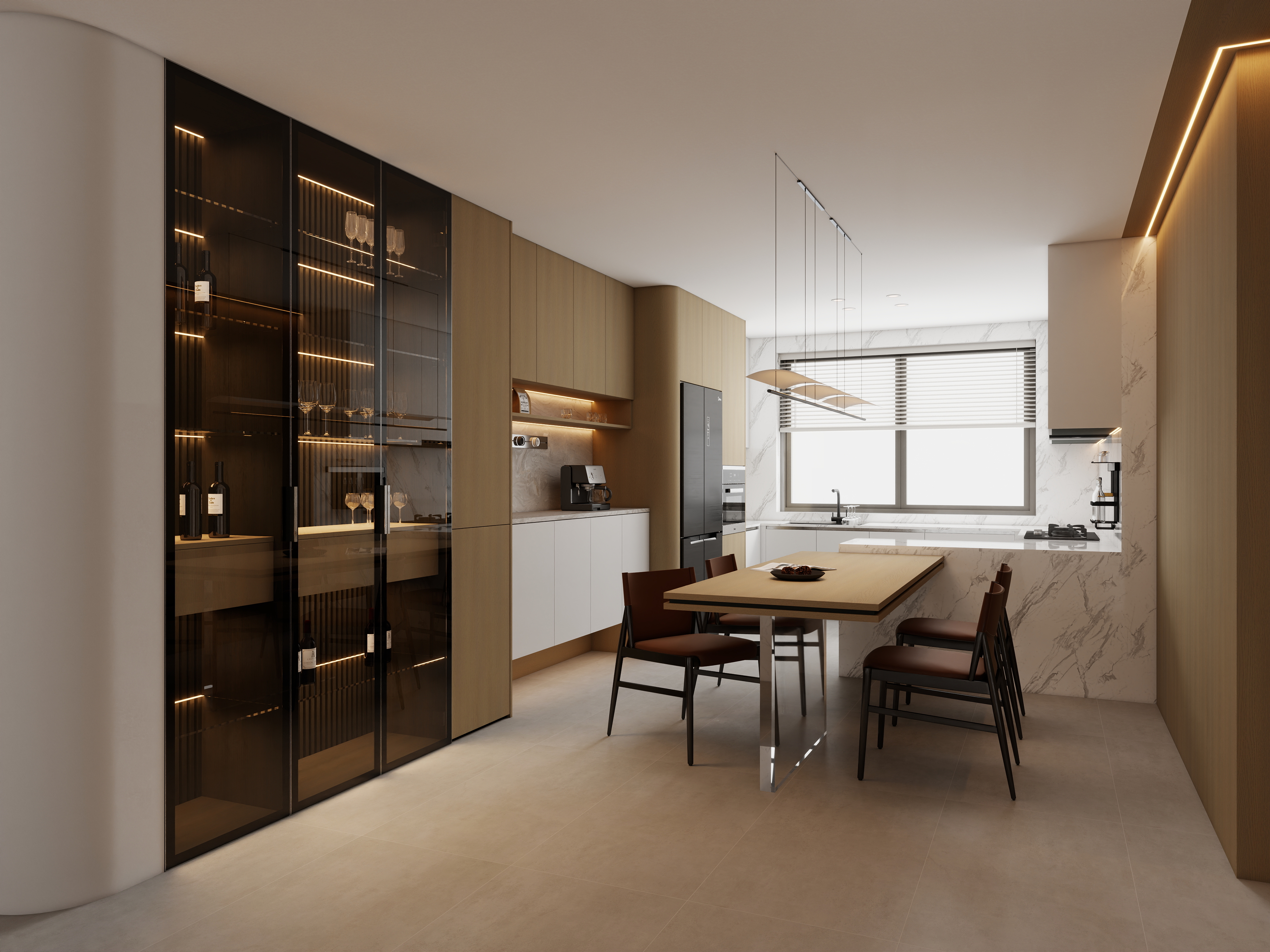 居里亚技术中心-现代原木3室-装修设计方案