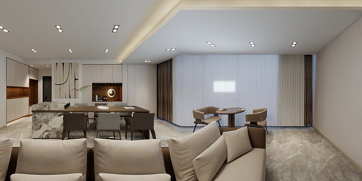 白龙马装饰设计-招商未来公园横厅张老师-装修设计方案