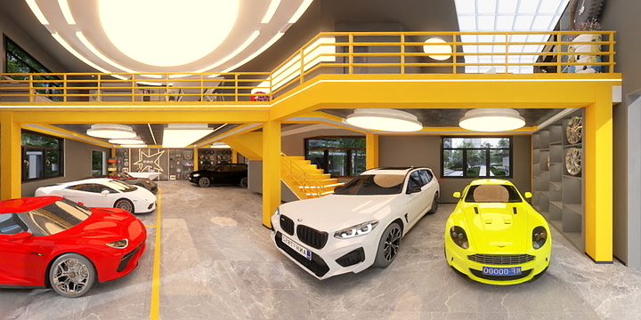 于九真字子夏-車飾界汽車改裝廠-装修设计方案