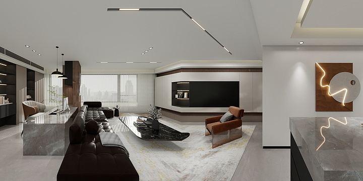 西安全案设计王磊-奥体一号198-装修设计方案