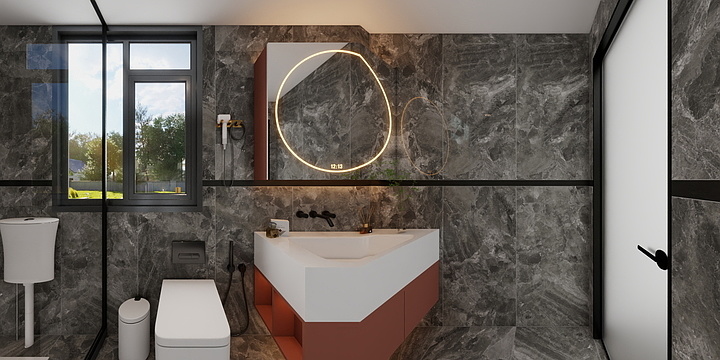 芝芝.-港西卫生间 -装修设计方案