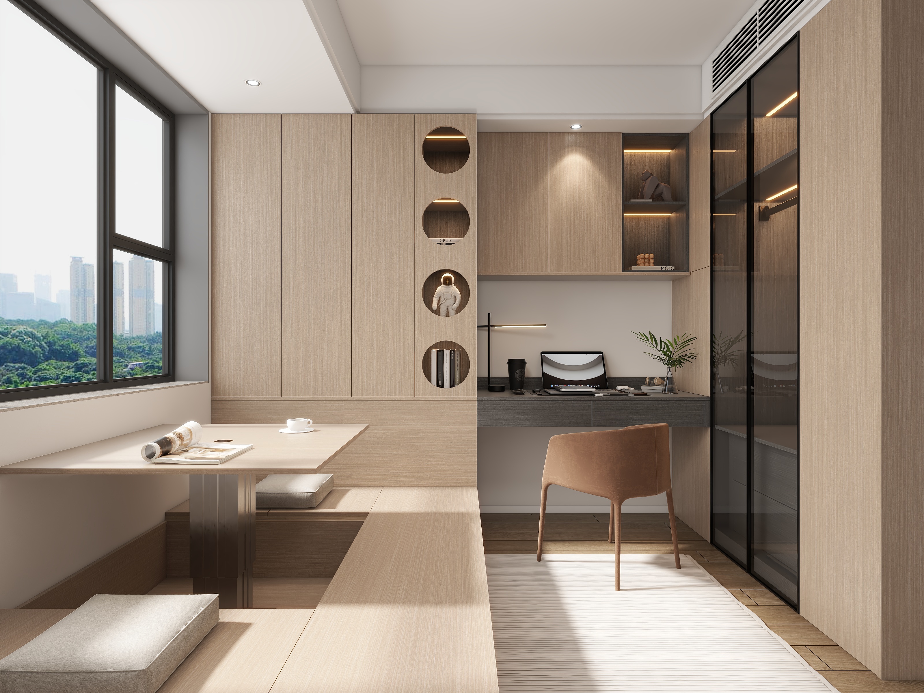 Lind.-D144.现代意式榻榻米卧室-装修设计方案