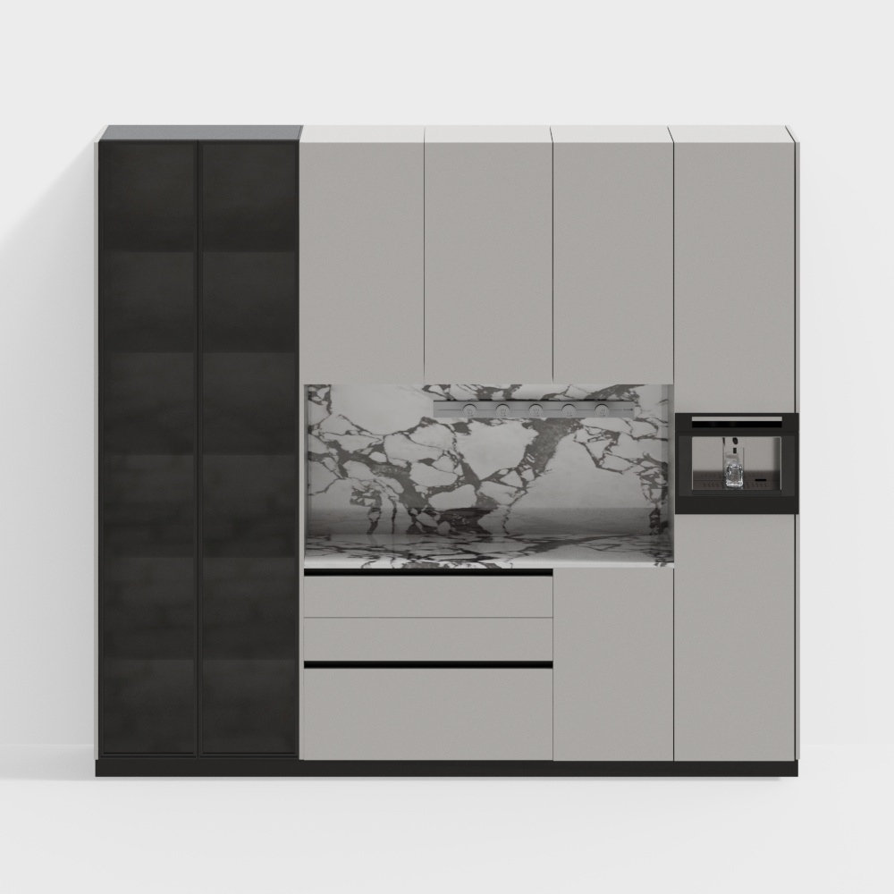 现代客餐厅餐边柜