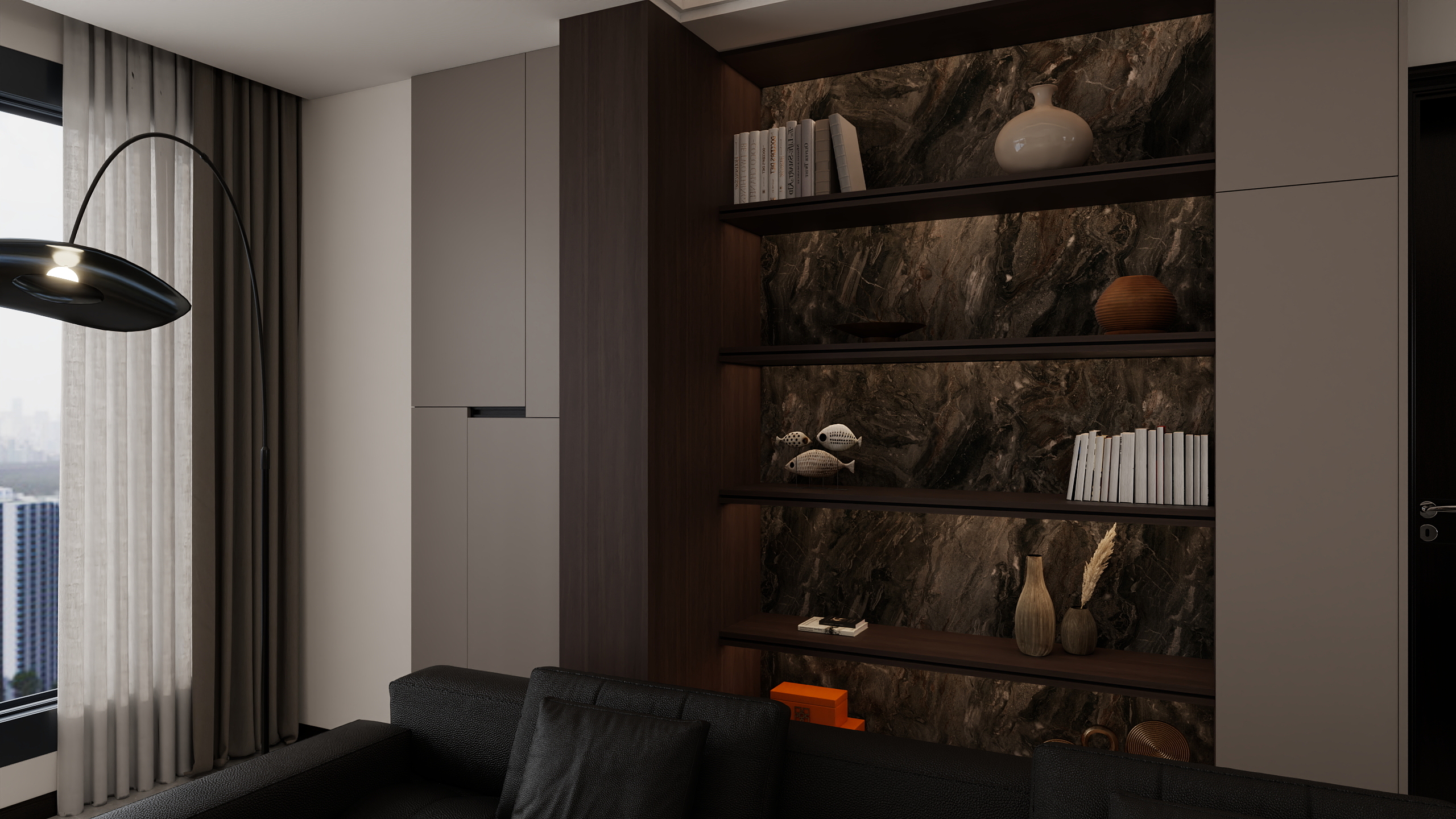 包含戒-意式极简风165m²三室装修效果图