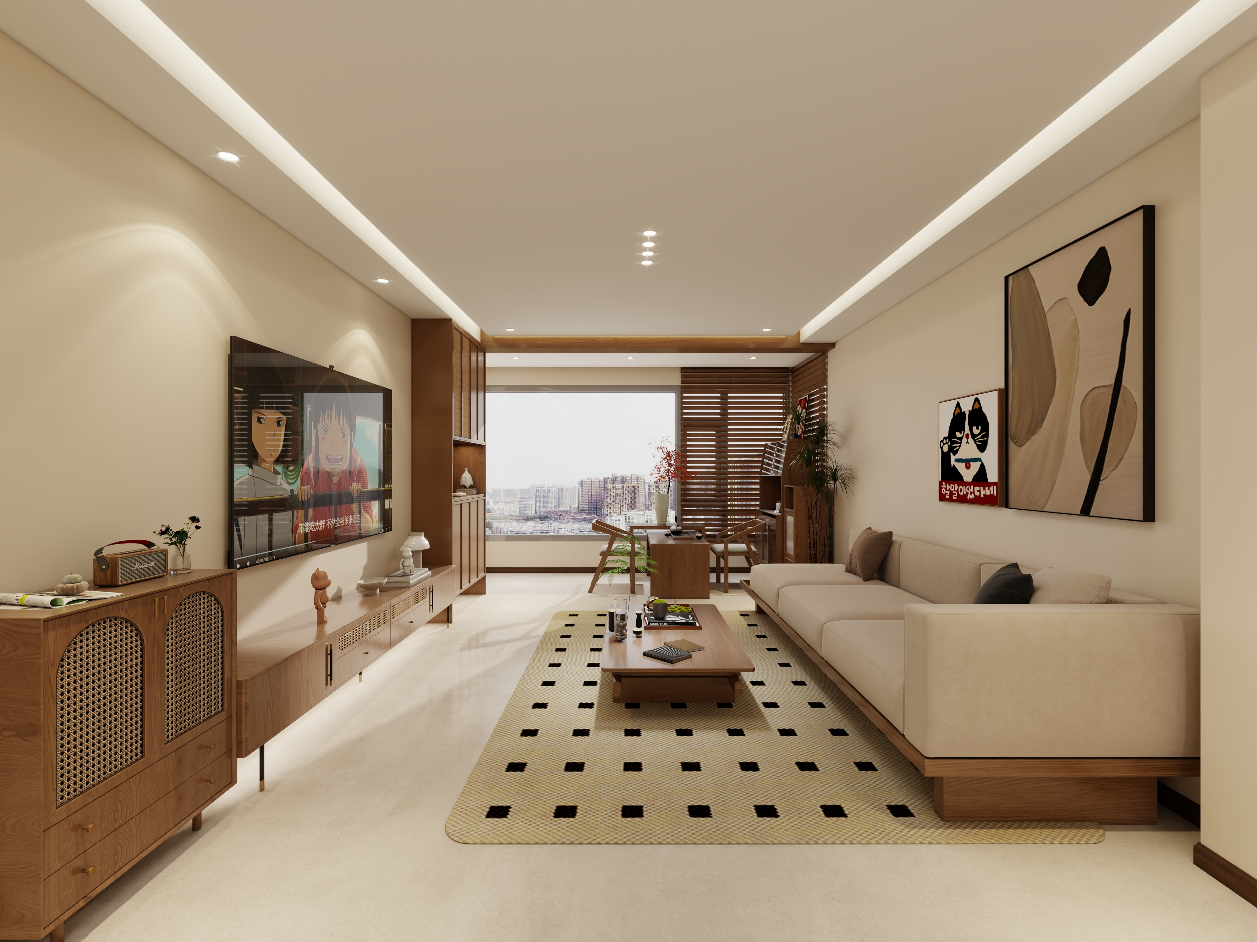 艺雅丽-121平中古风 装修效果图