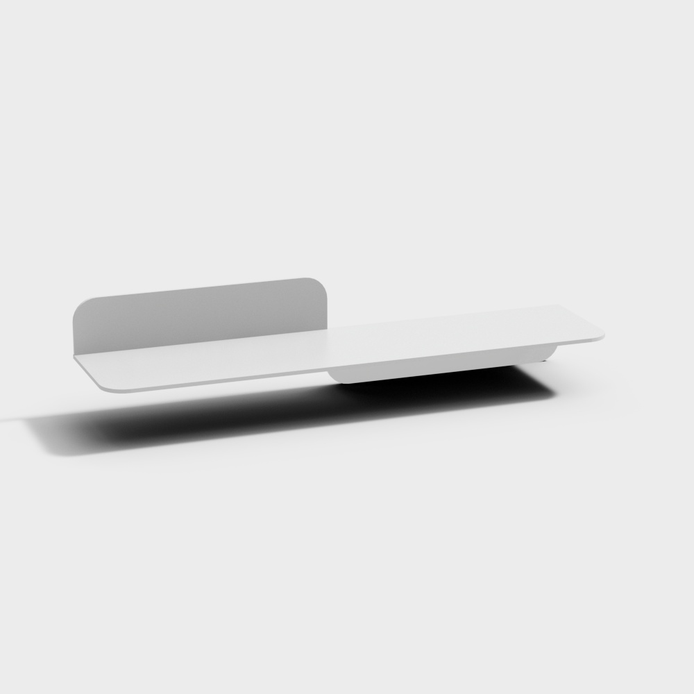现代墙壁装饰层板书架3D模型