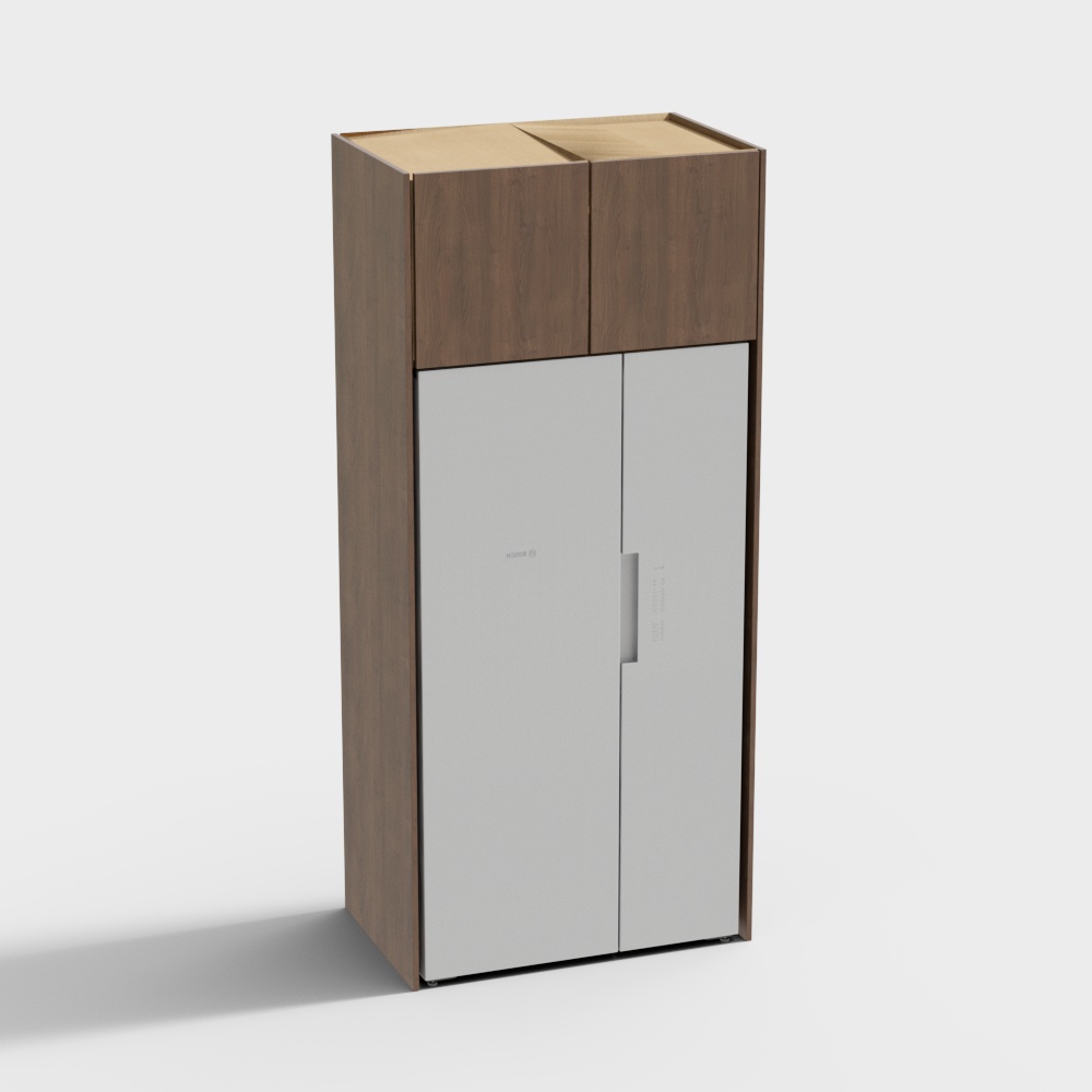 现代嵌入式冰箱3D模型
