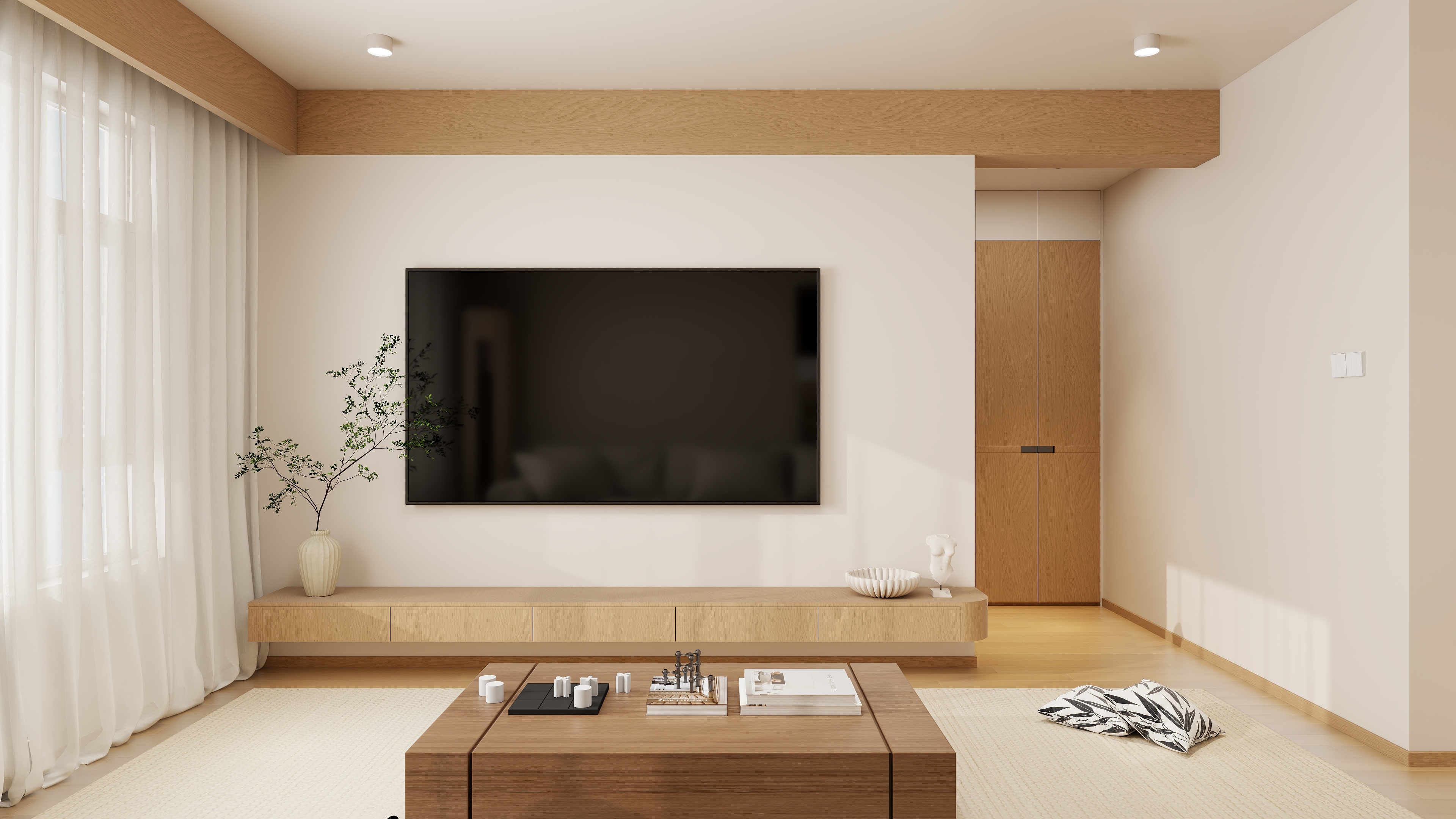 陈辉-110平方原木风三居-装修设计方案