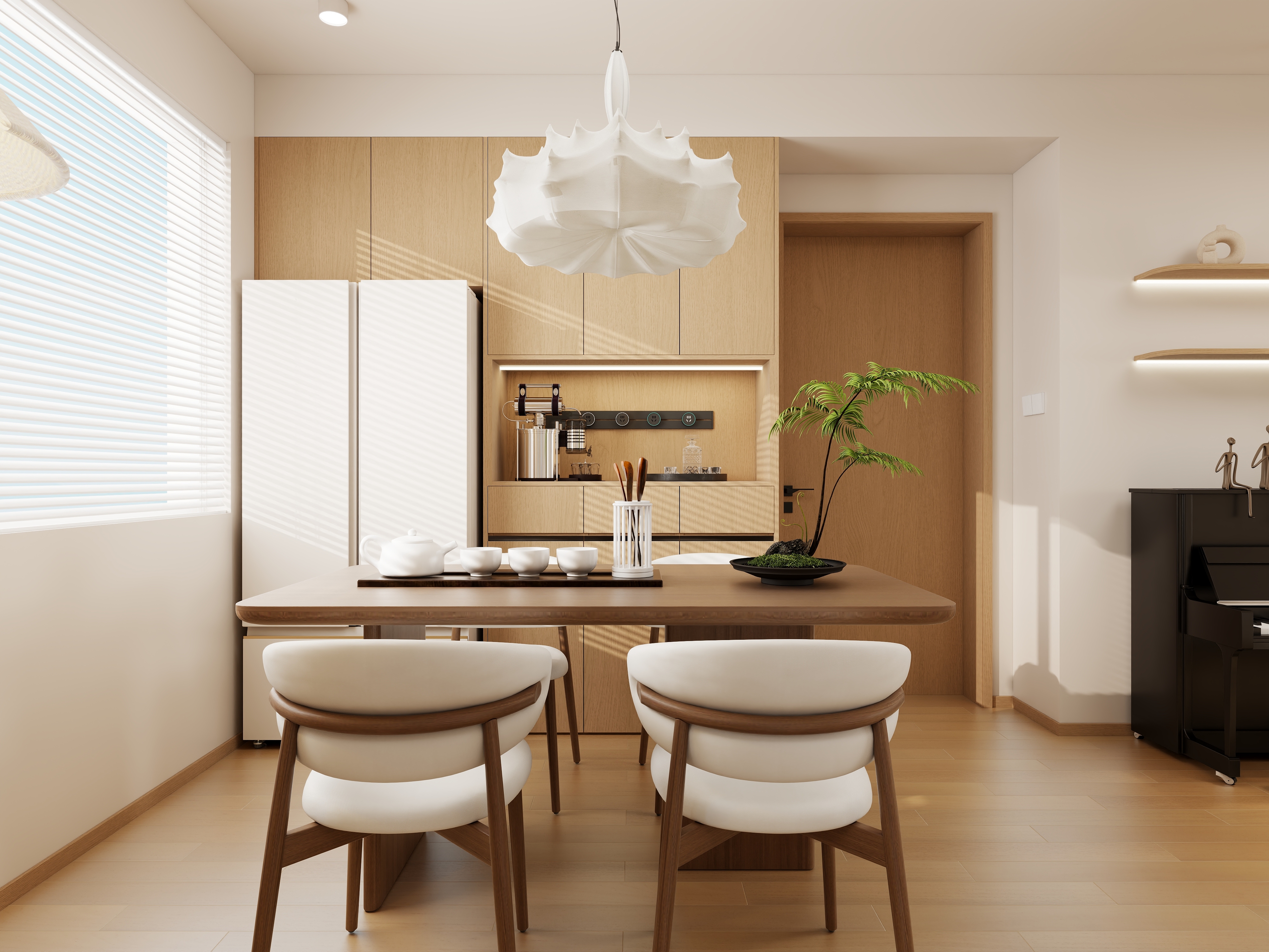 陈辉-110平方原木风三居装修效果图