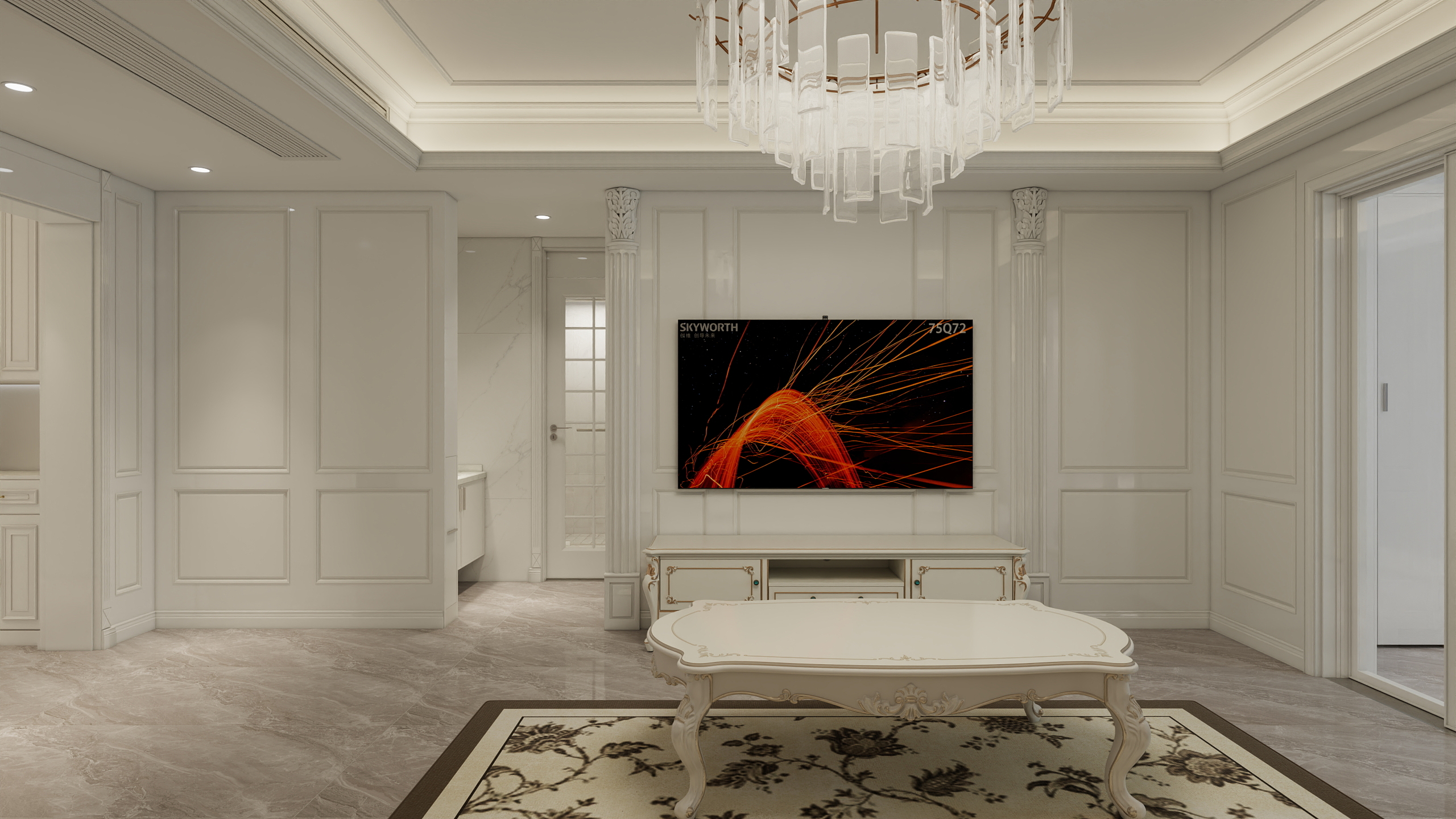 陈华东-四房二卫法式装修效果图