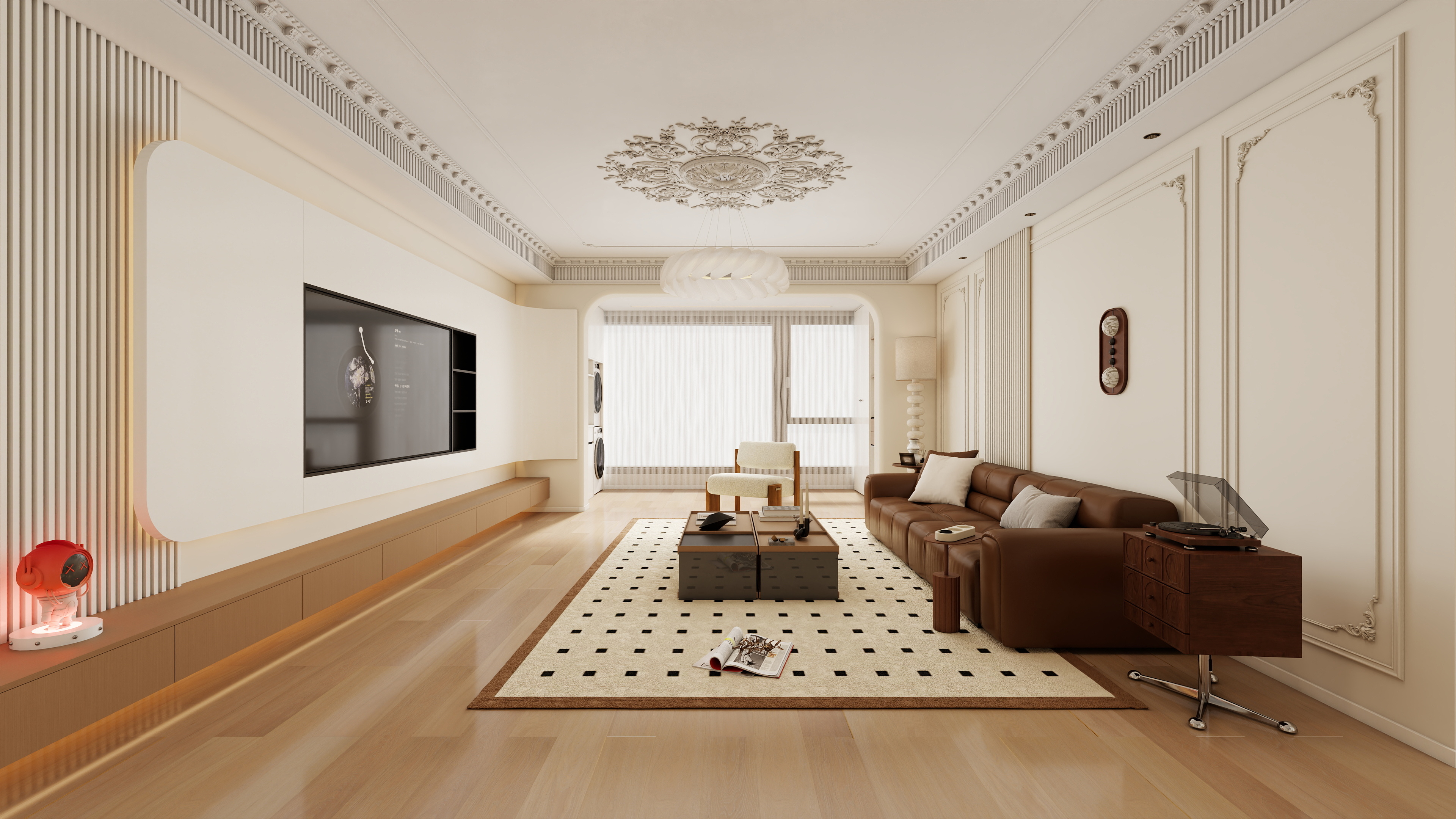 BEIYAN-DESIGN-【奶油法式】新悦城153平三居室-装修设计方案