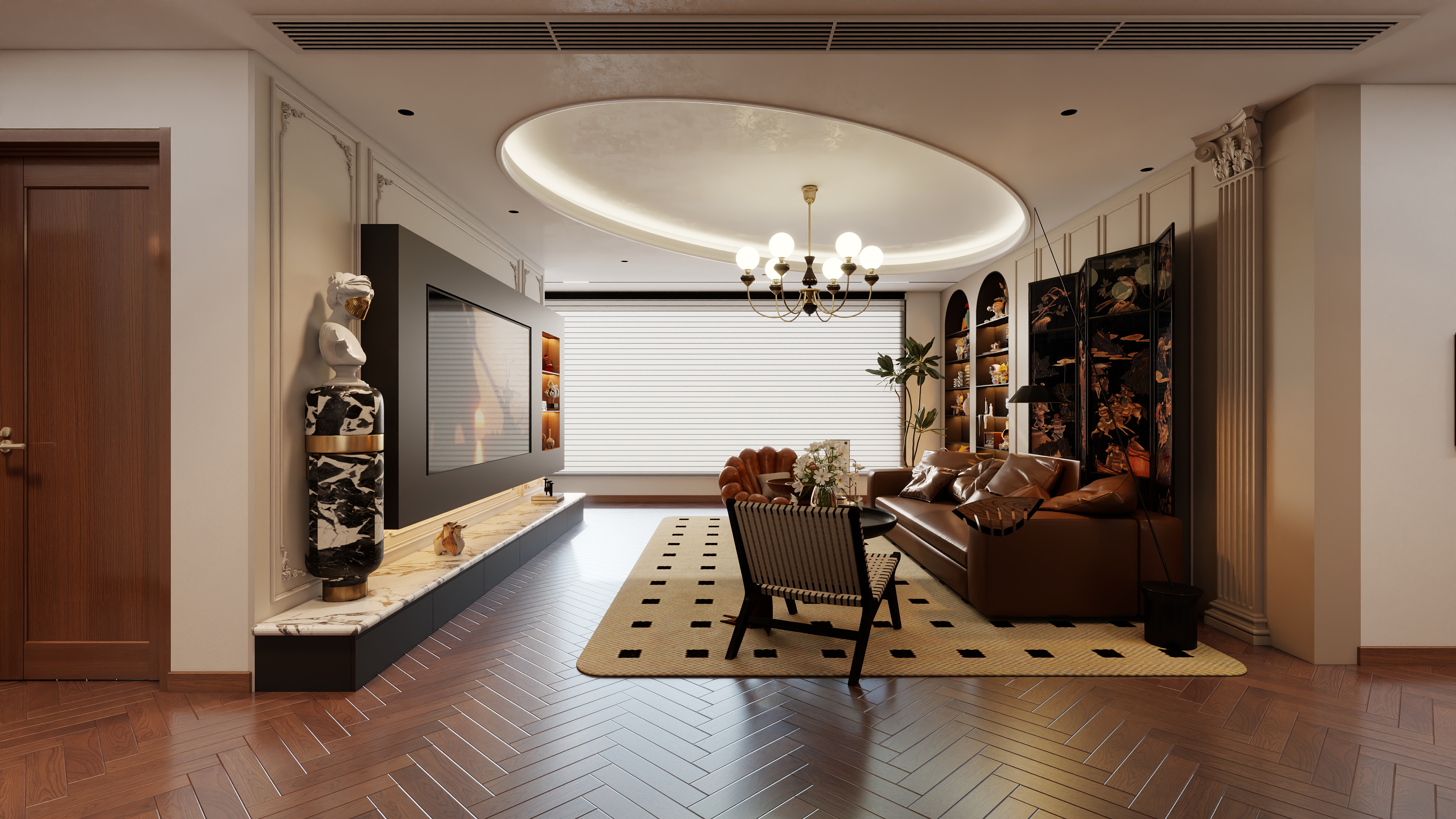 ----空间设计-小区房157㎡4室-装修设计方案