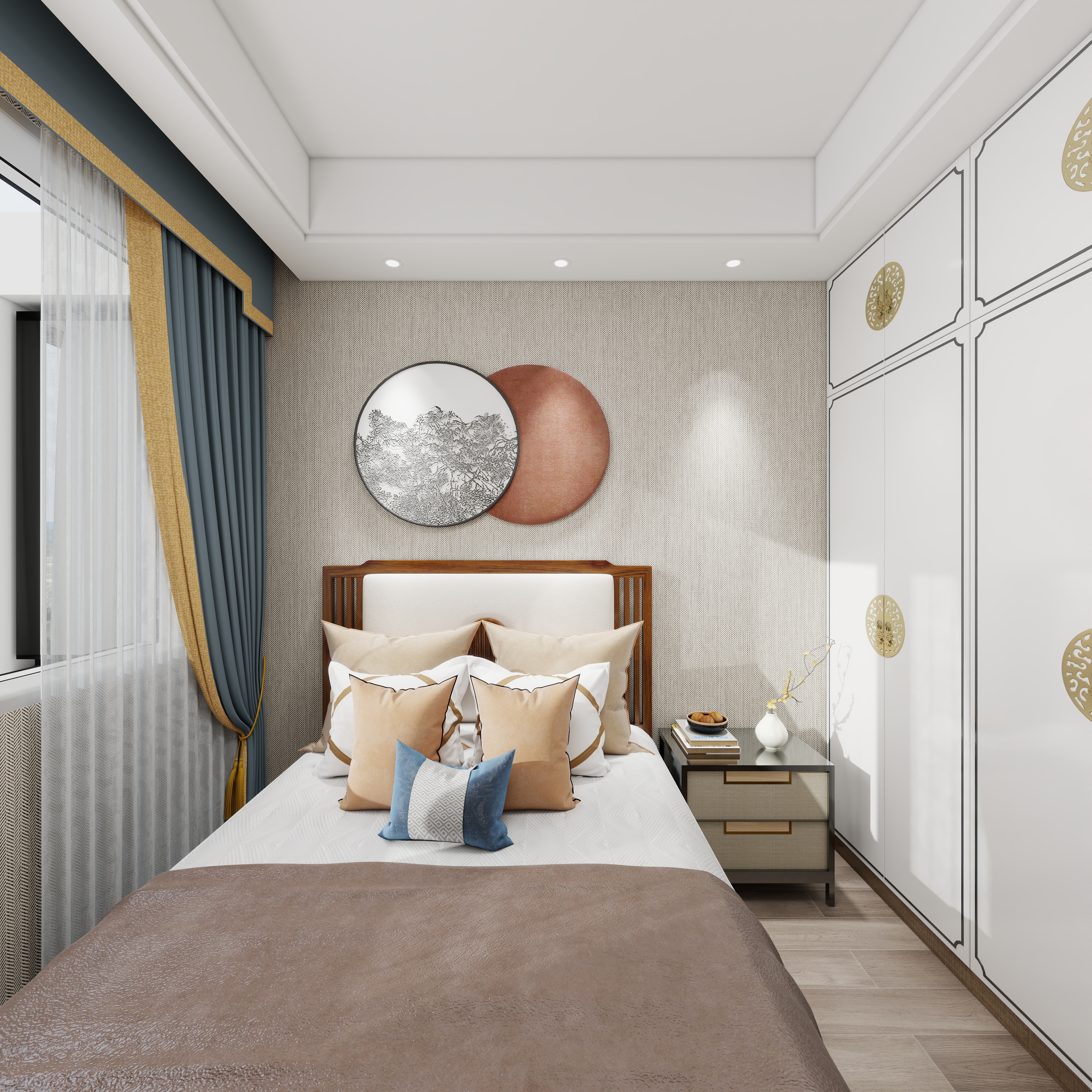 平湖龙匠1-91㎡2室装修效果图