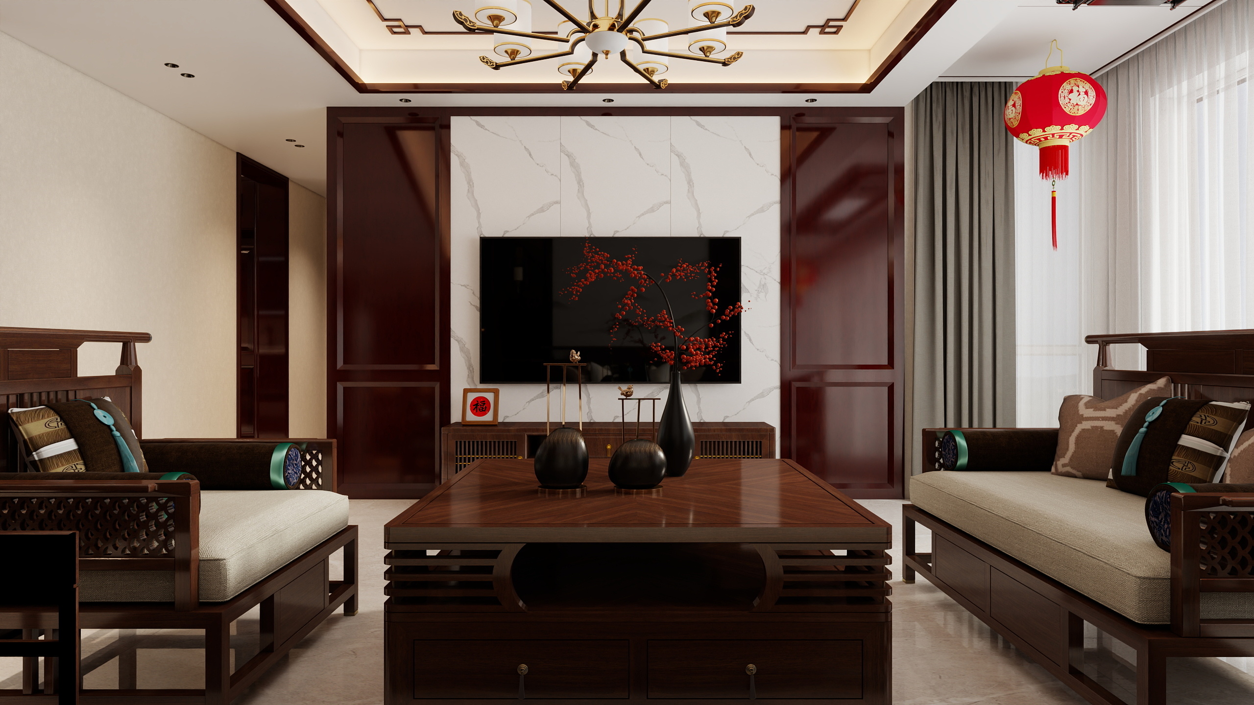 奇美全屋定制王强-翡翠央著117㎡4室-装修设计方案