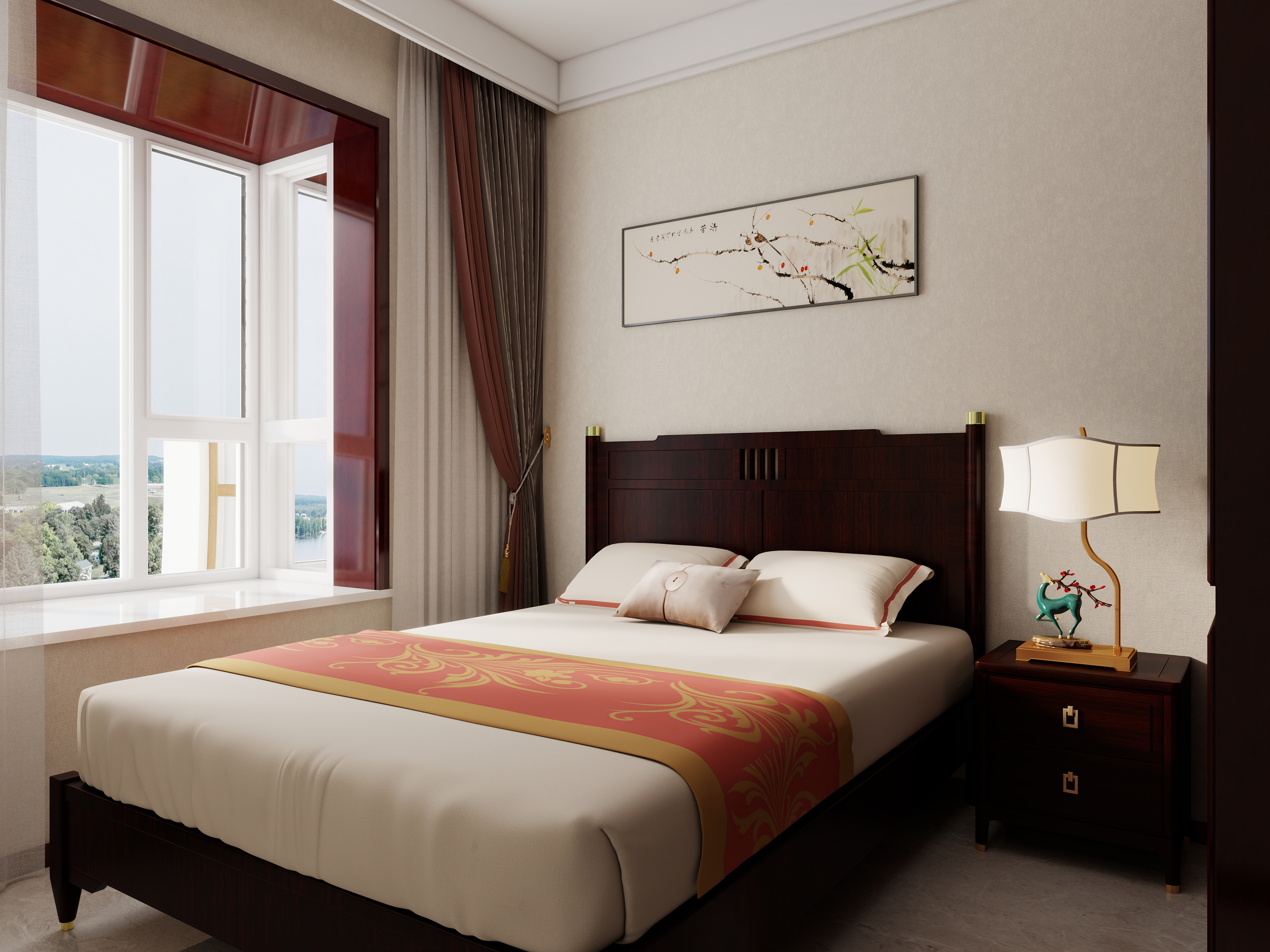 奇美全屋定制王强-翡翠央著117㎡4室装修效果图