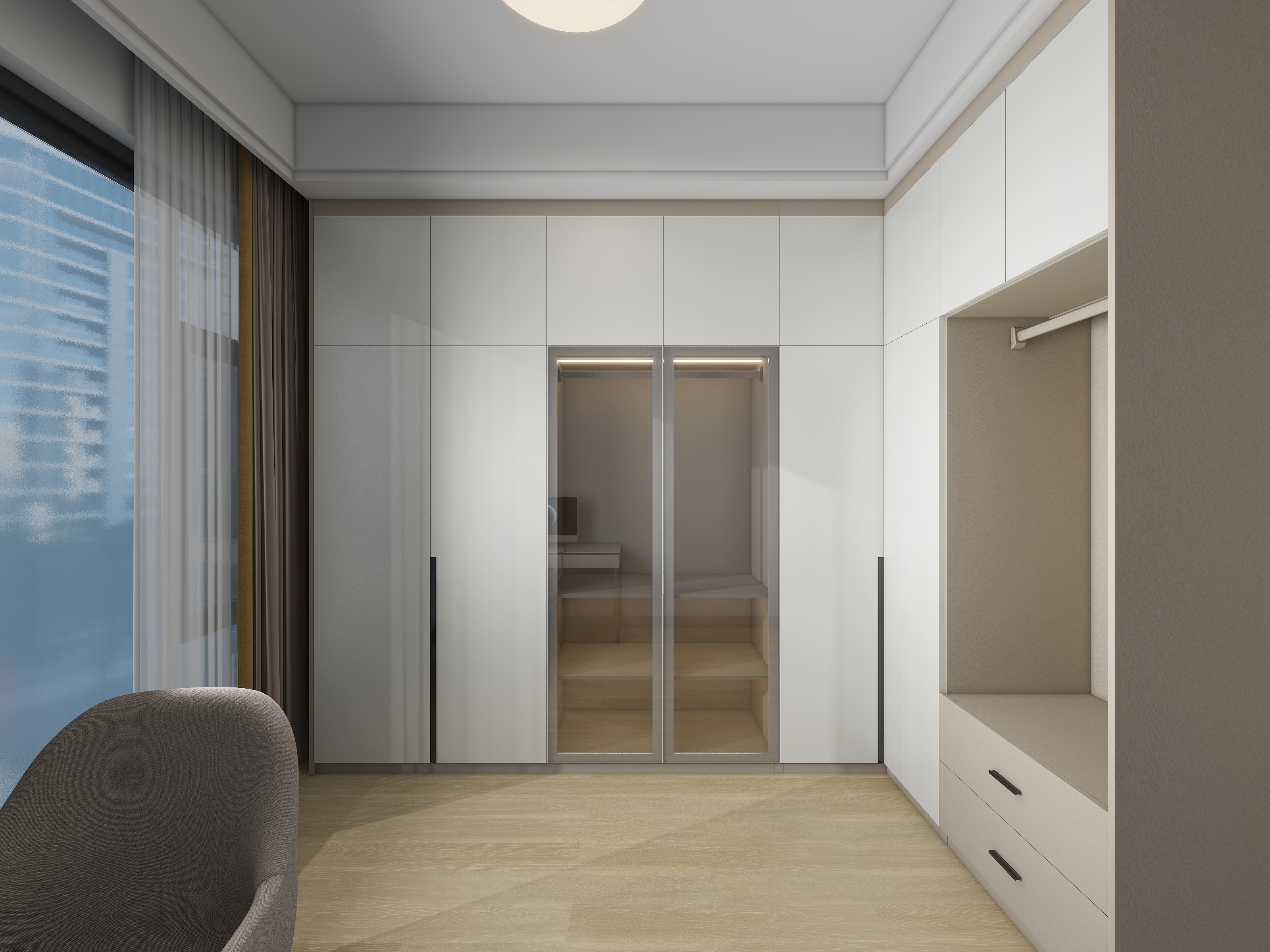 合肥双诚-M璘-东方蓝海135平方奶油混搭装修效果图