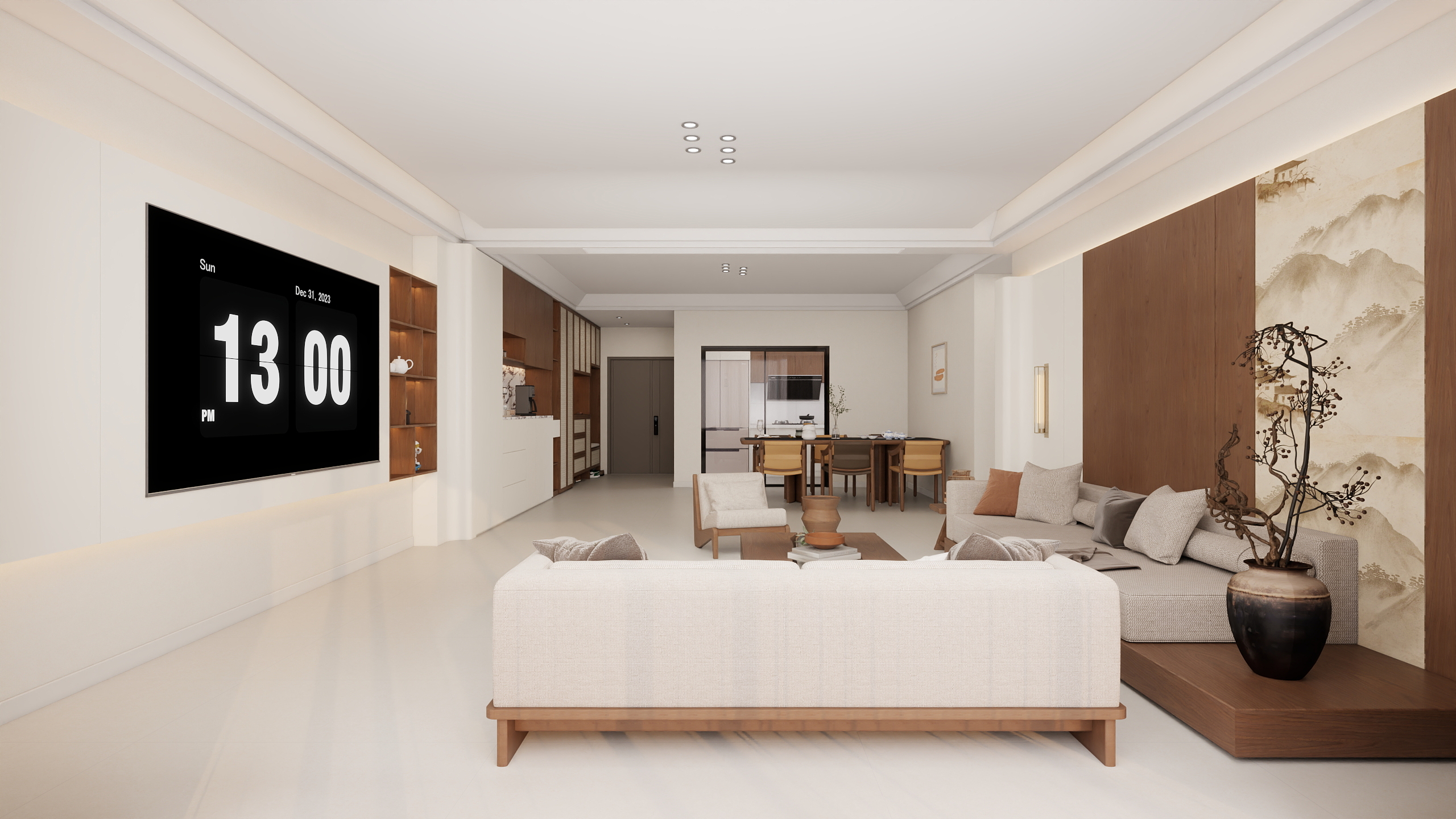 励志成为3d高手-宋式美学客餐厅-装修设计方案