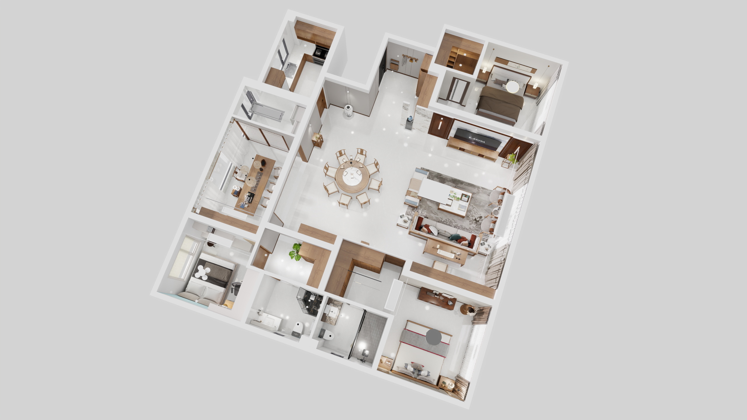 尚美爱家空间设计-翰棠院-装修设计方案