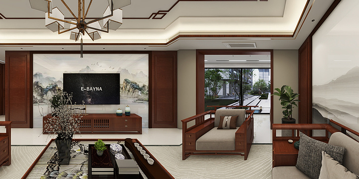 设计师-侯志伟-学府壹号二期152㎡-改新中式-装修设计方案