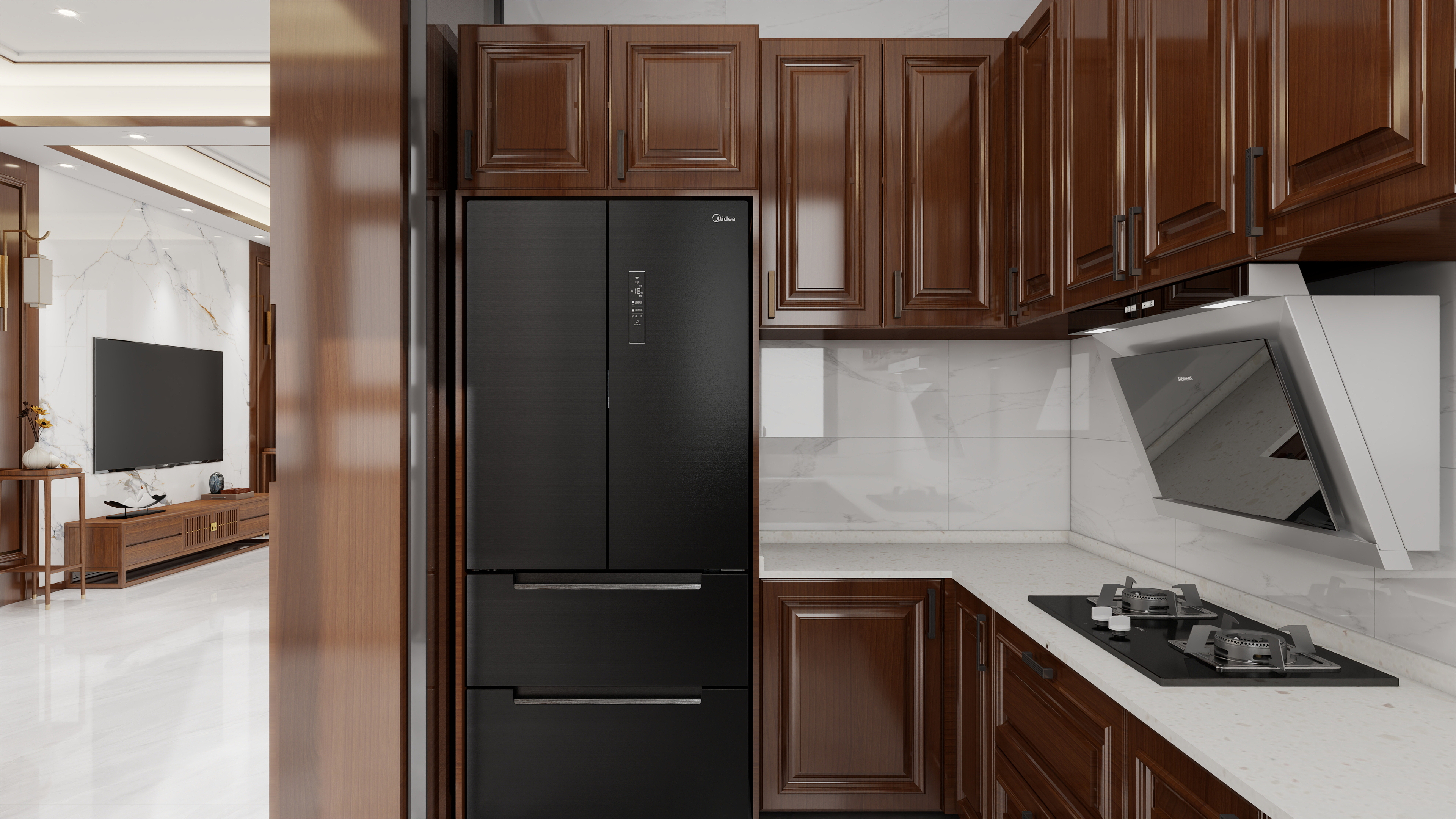 连瑞雪-自建房新中式150m²四居装修效果图