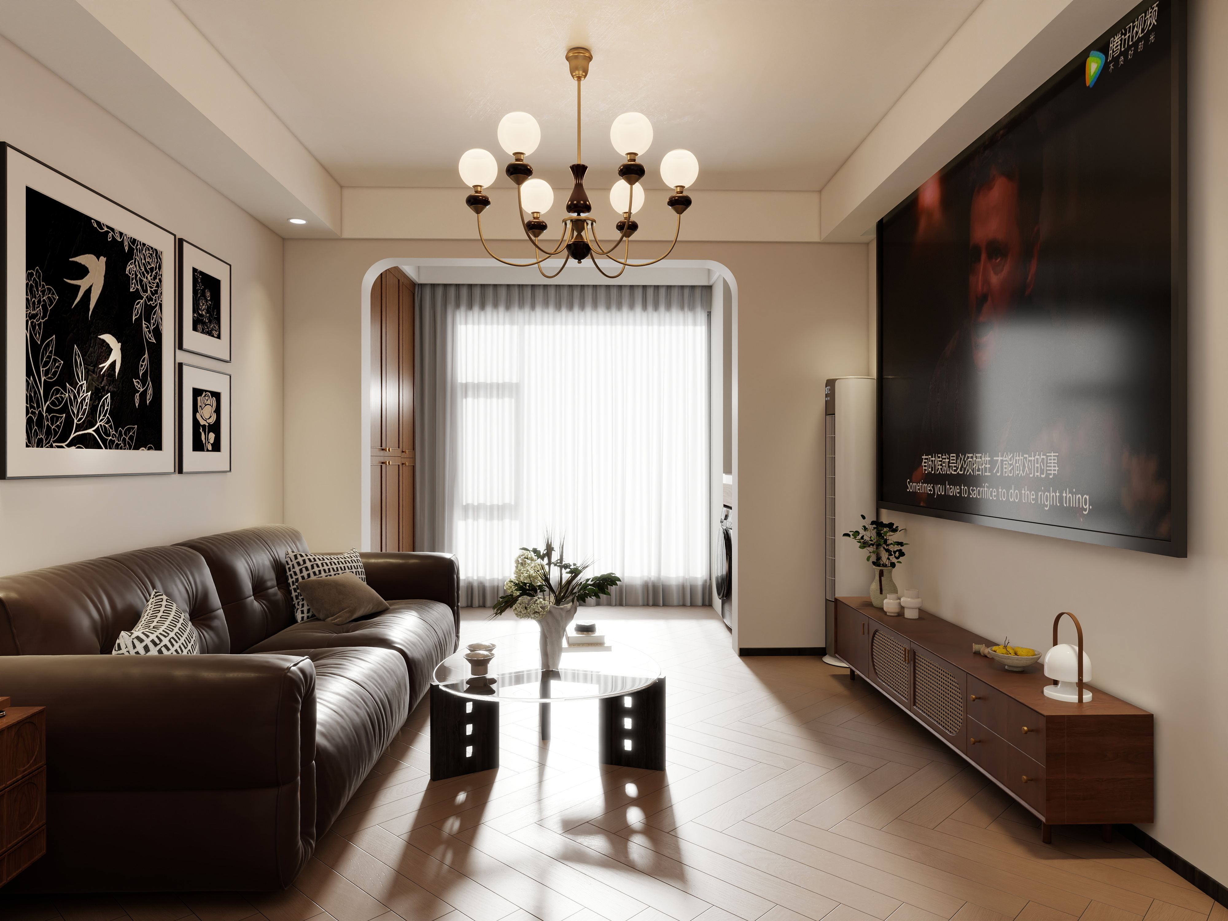 壹诺设计工作室-奶油复古装修效果图