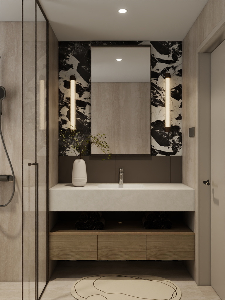 恒洁卫浴全卫定制-香荔绿洲6栋1001-公卫-副本-装修设计方案