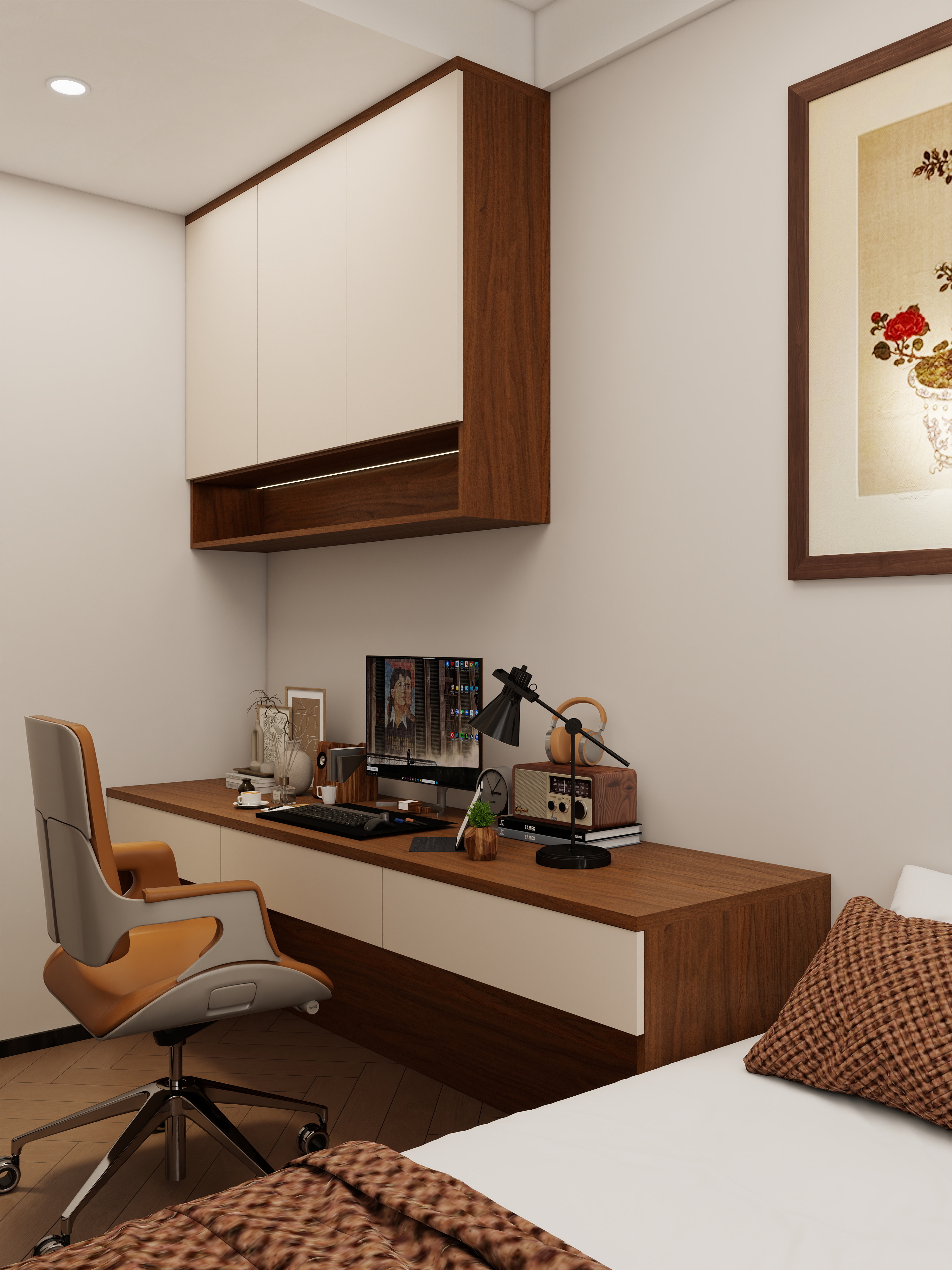 壹诺设计工作室-68㎡2室-复古风装修效果图